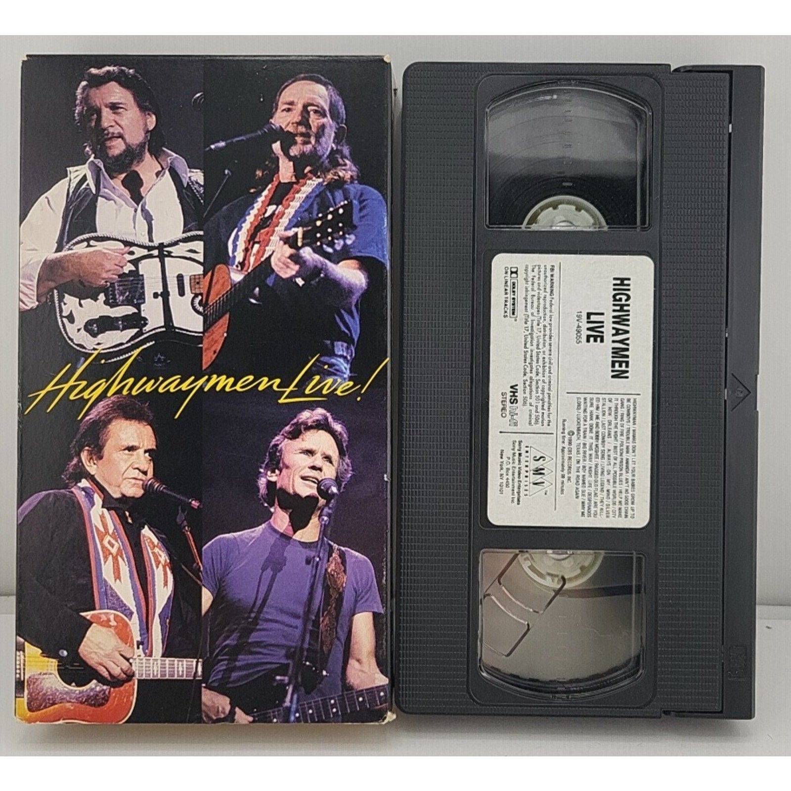 Live! by The Highwaymen (Country) (VHS, Jul-1991, Sony Music Distribution (USA))