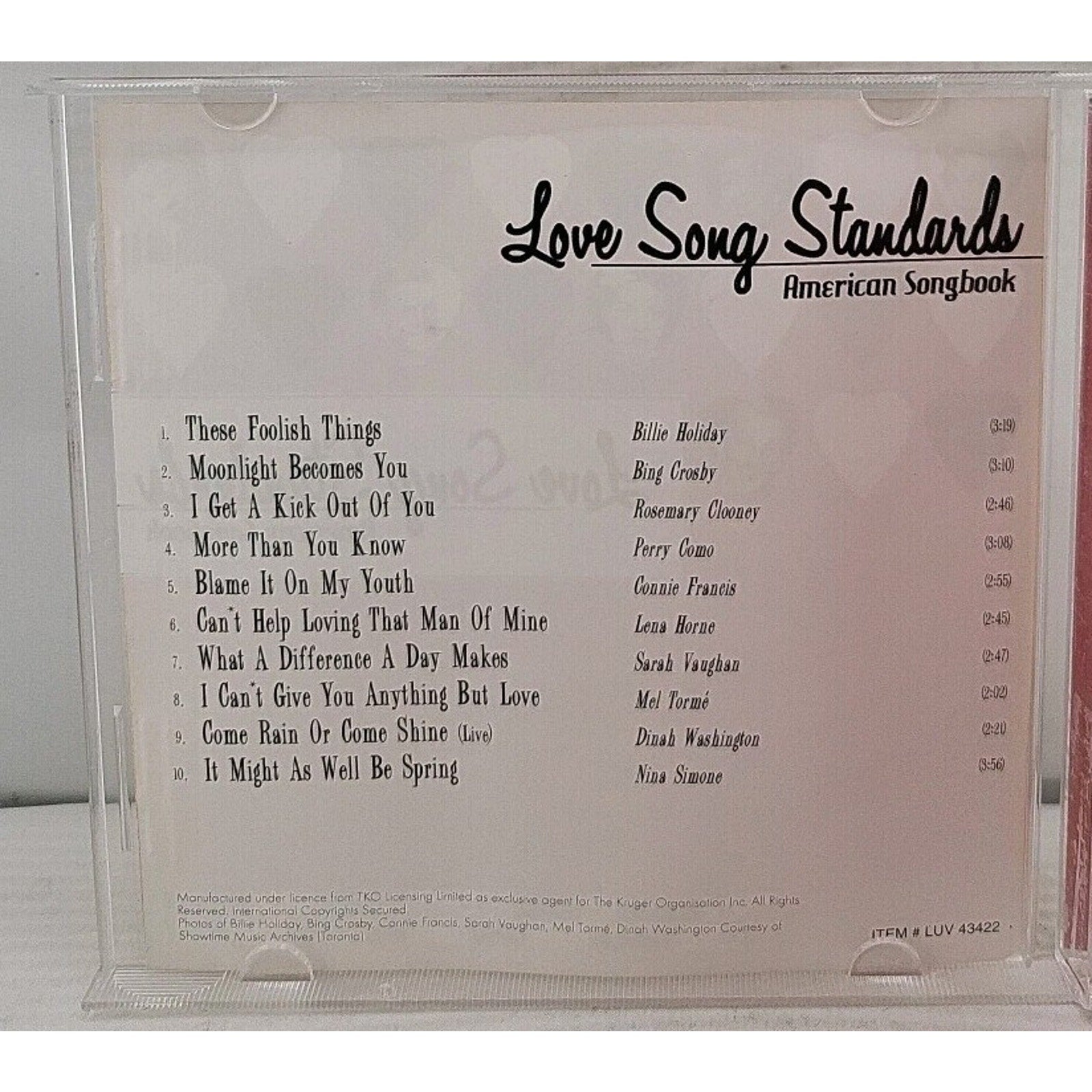 Love Song Standards - Audio CD By Various Artists
