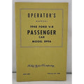 Operator's Manual 1948 Ford V-8 Passenger Car Model 899A