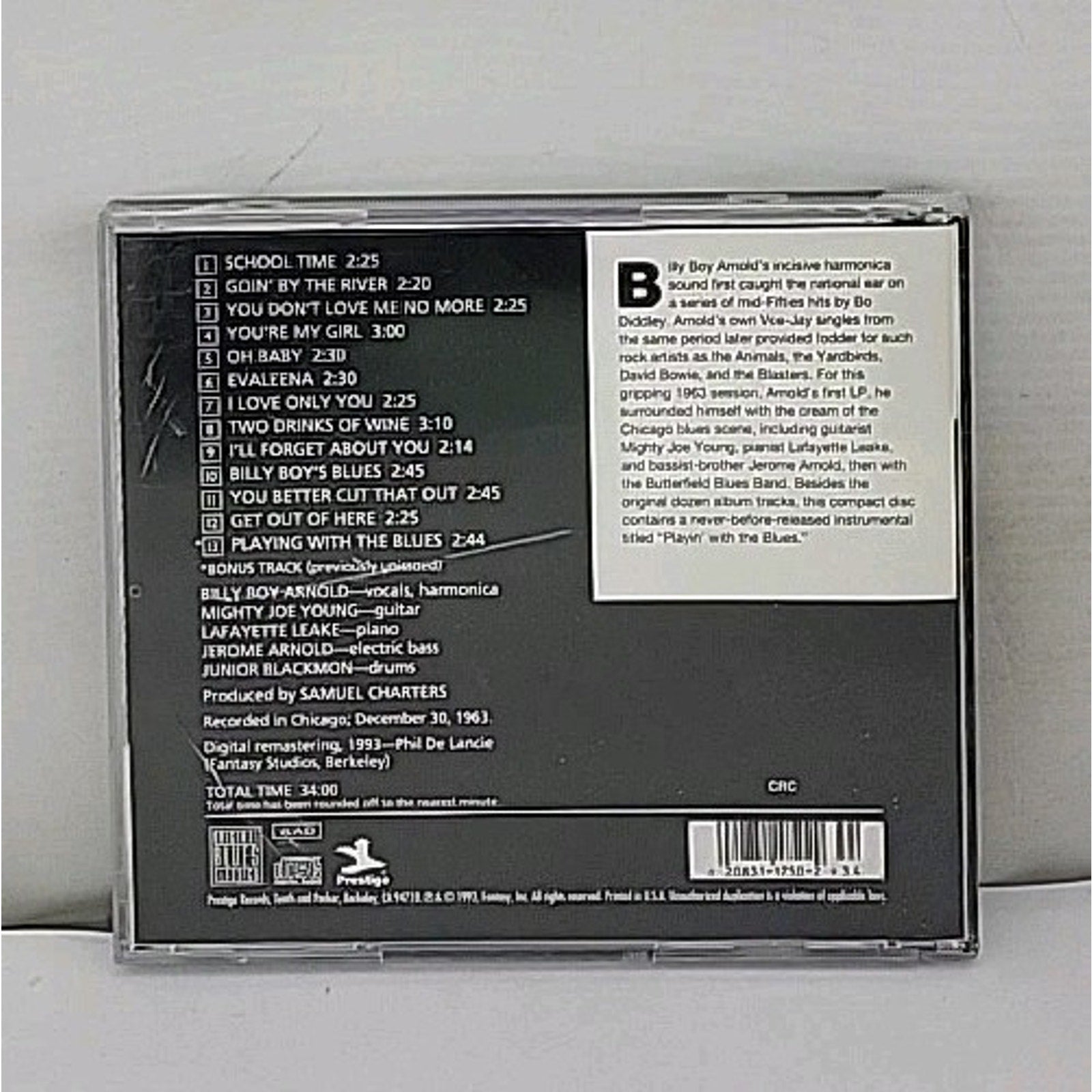 More Blues on the South Side by Billy Boy Arnold (CD, Aug-1993, Prestige...