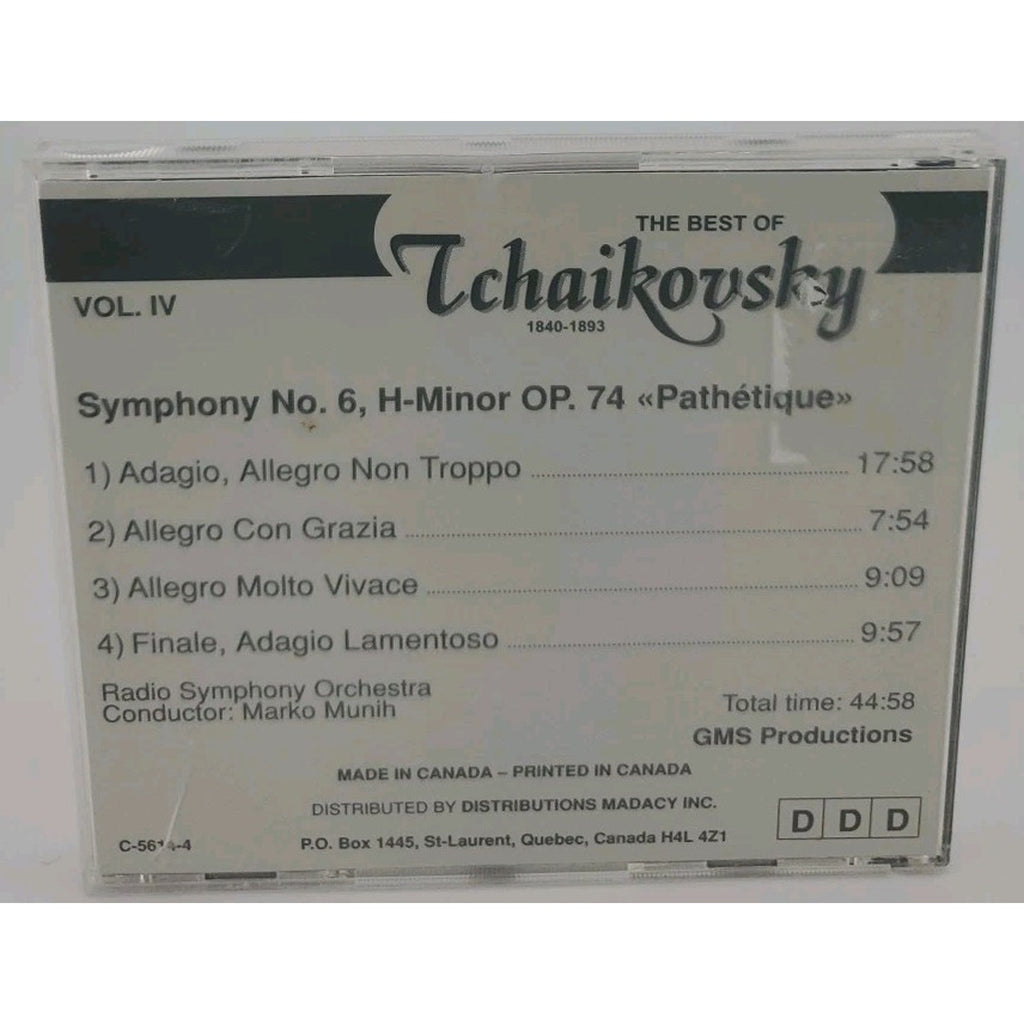The Best Of Thaikovsky Vol. IV 1840-1893 CD