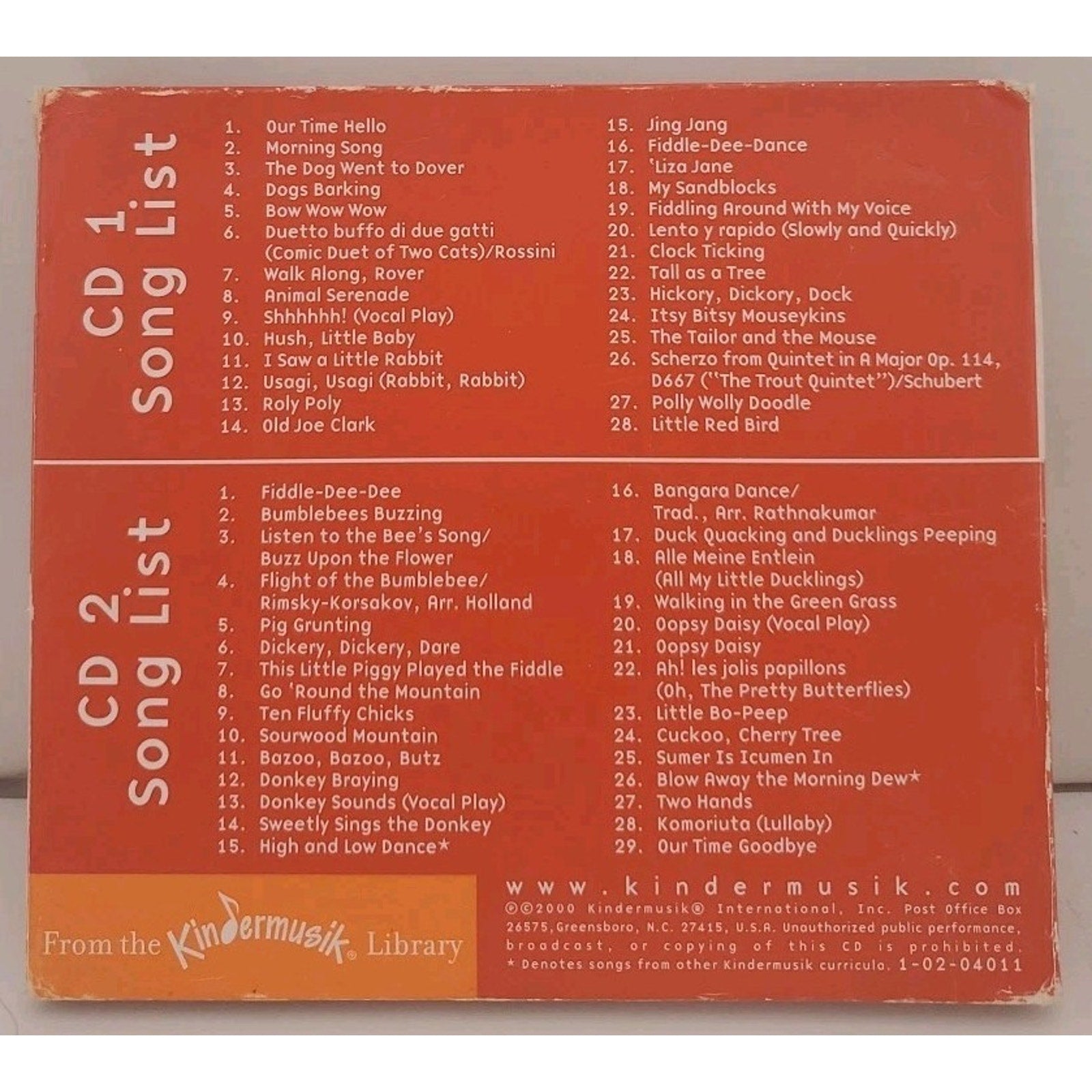 Kindermusik Our Time Fiddle Dee Dee Home 2 CD SET