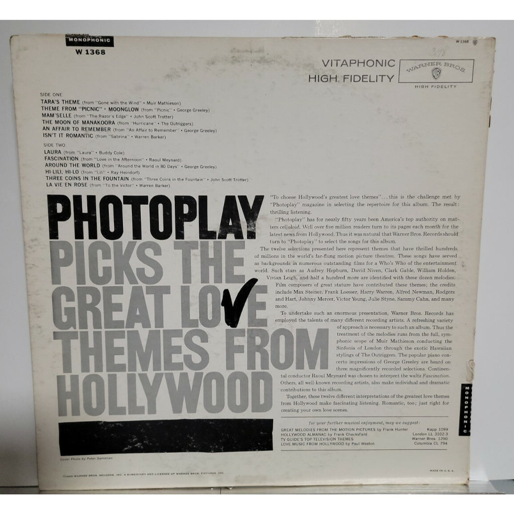 Photoplay Picks - The Great Themes From Hollywood (Vinyl)