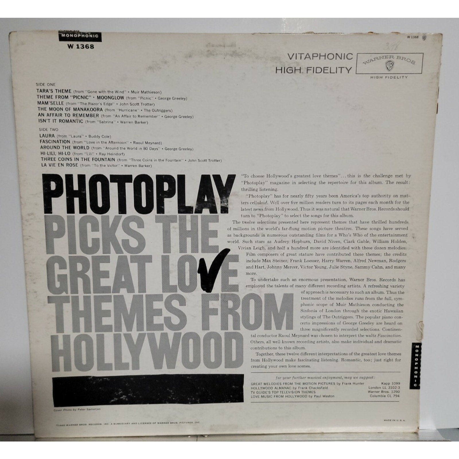 Photoplay Picks - The Great Themes From Hollywood (Vinyl)