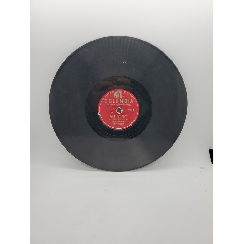 Lefty Frizzell - Don't Stay Away & You're Here So Everything's All Right(Record)