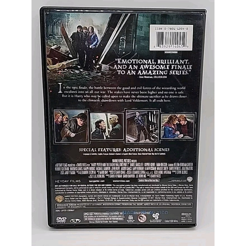 Harry Potter & Deathly Hallows Part 2 (DVD, 2011)