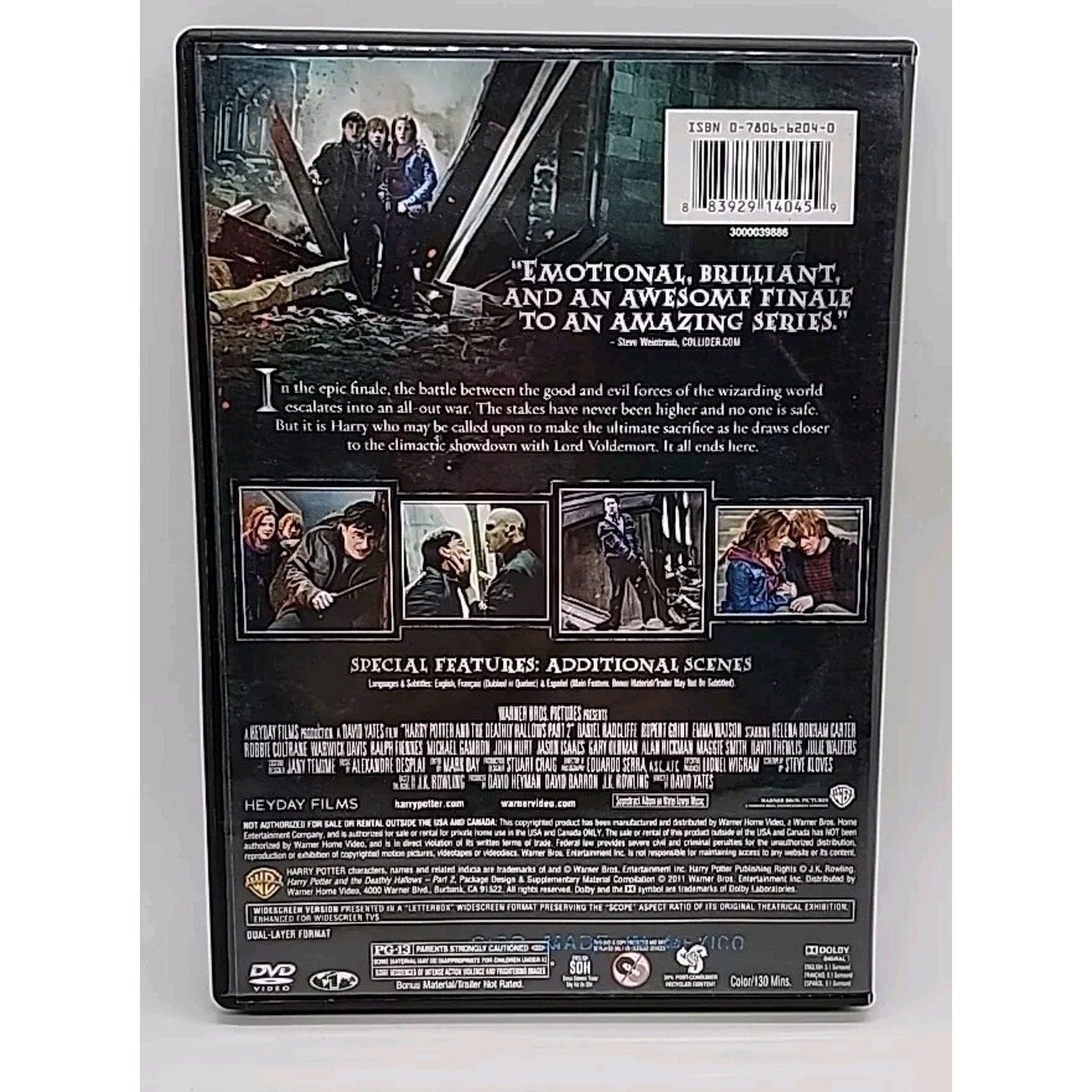 Harry Potter & Deathly Hallows Part 2 (DVD, 2011)