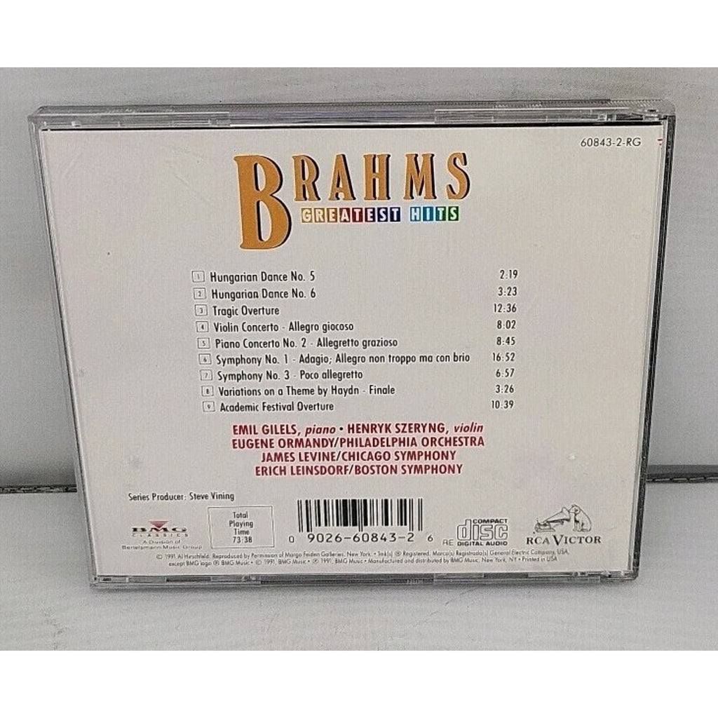 Brahms Greatest Hits (CD, Apr-1992, RCA) RCA Victor