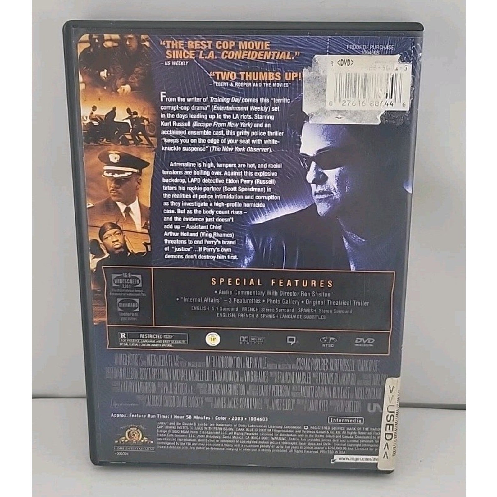 Dark Blue (DVD, 2002)