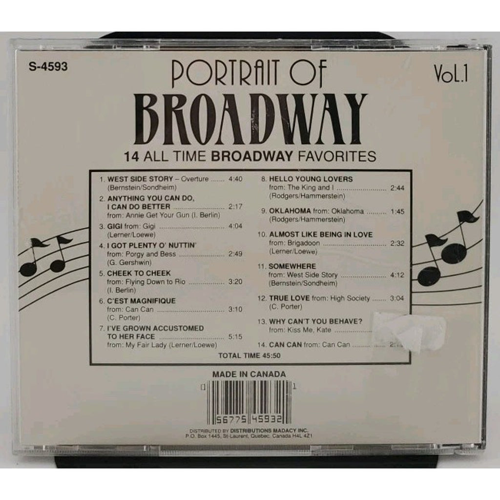 Portrait of Broadway 14 All Time Classic Broadway Favorites Vol. 1 (CD)