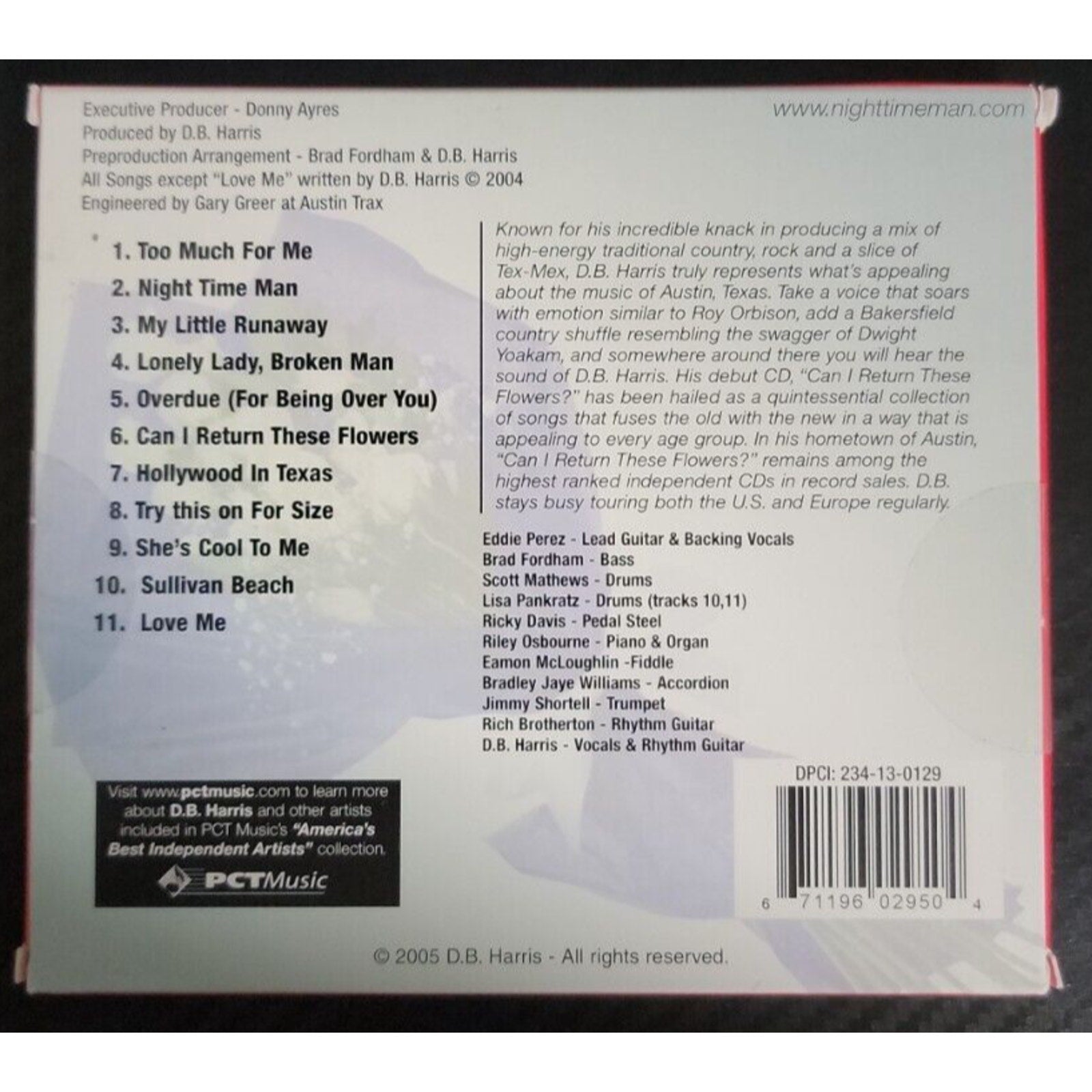 D.B. Harris Can I Return These Flowers (CD)