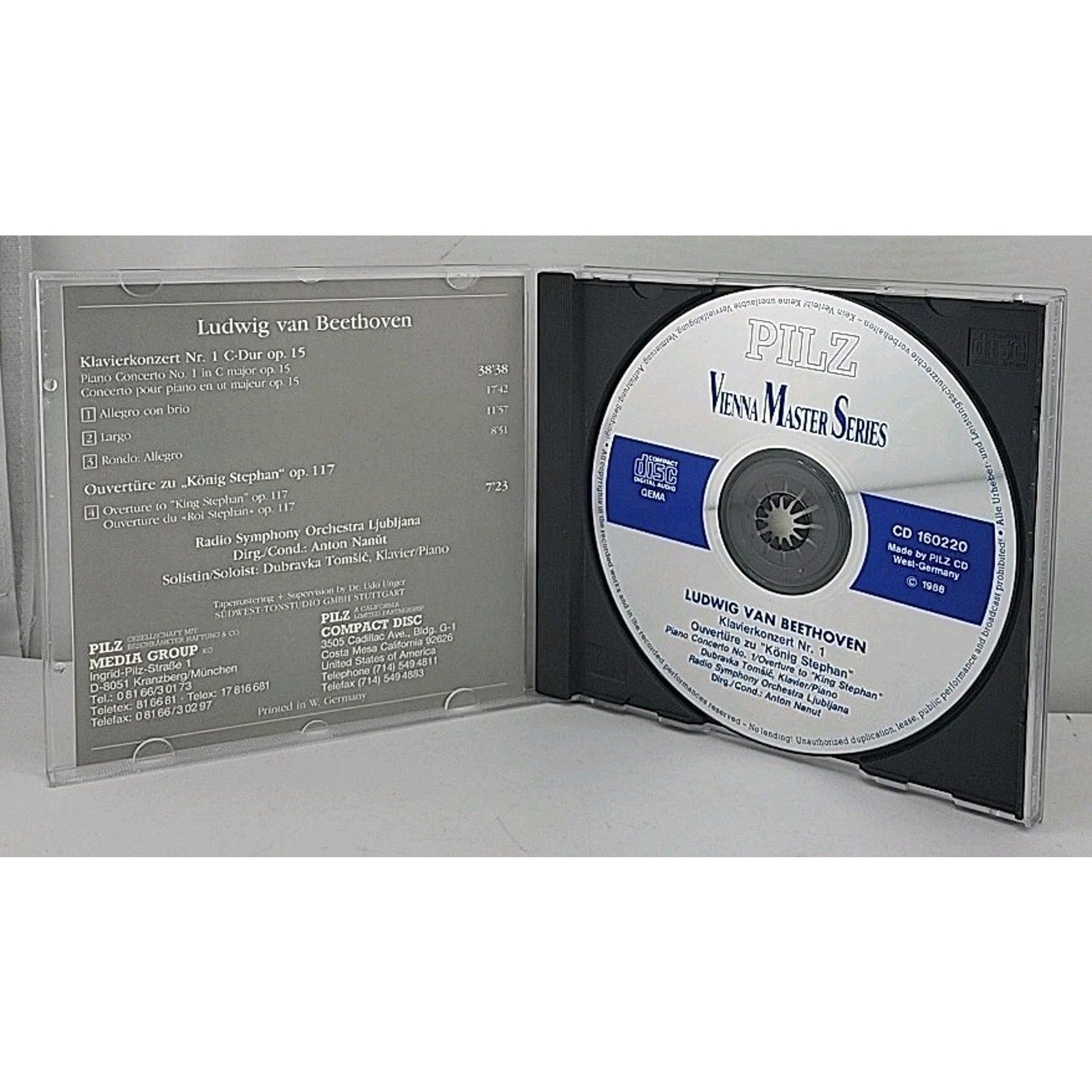 Beethoven CD Klavierkonzert Nr. 1 Ouverture zu Konig Stephan