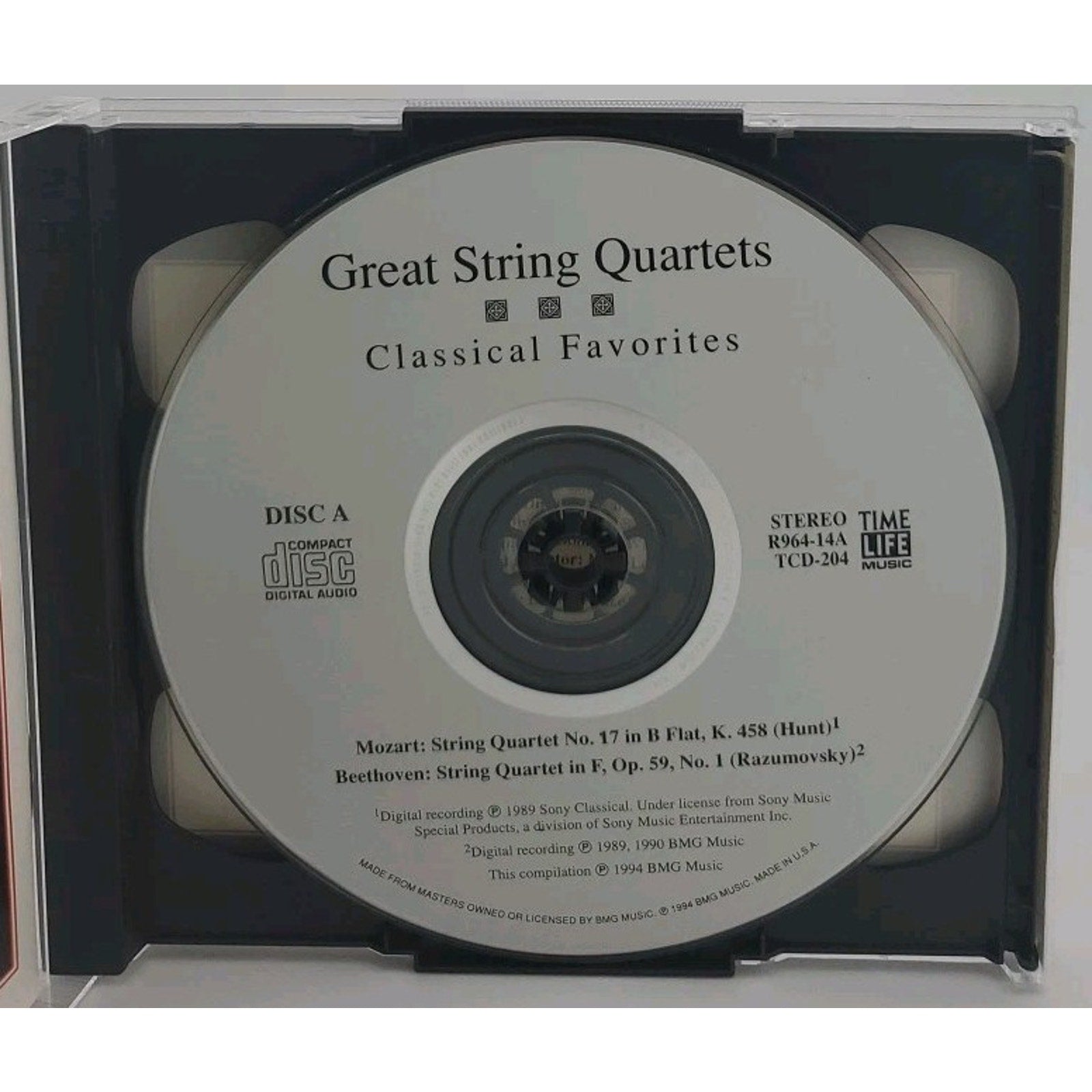 Great String Quartets: The Time-Life Library of Classical Favorites CDs