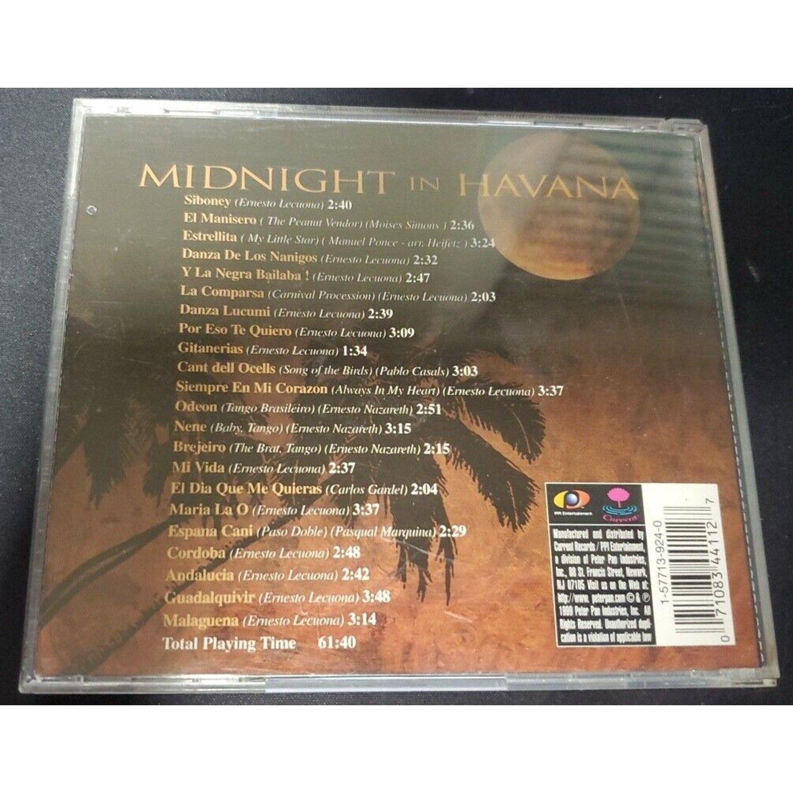Midnight in Havana by Anthony Newman (CD, Aug-1999, Peter Pan (ISP))