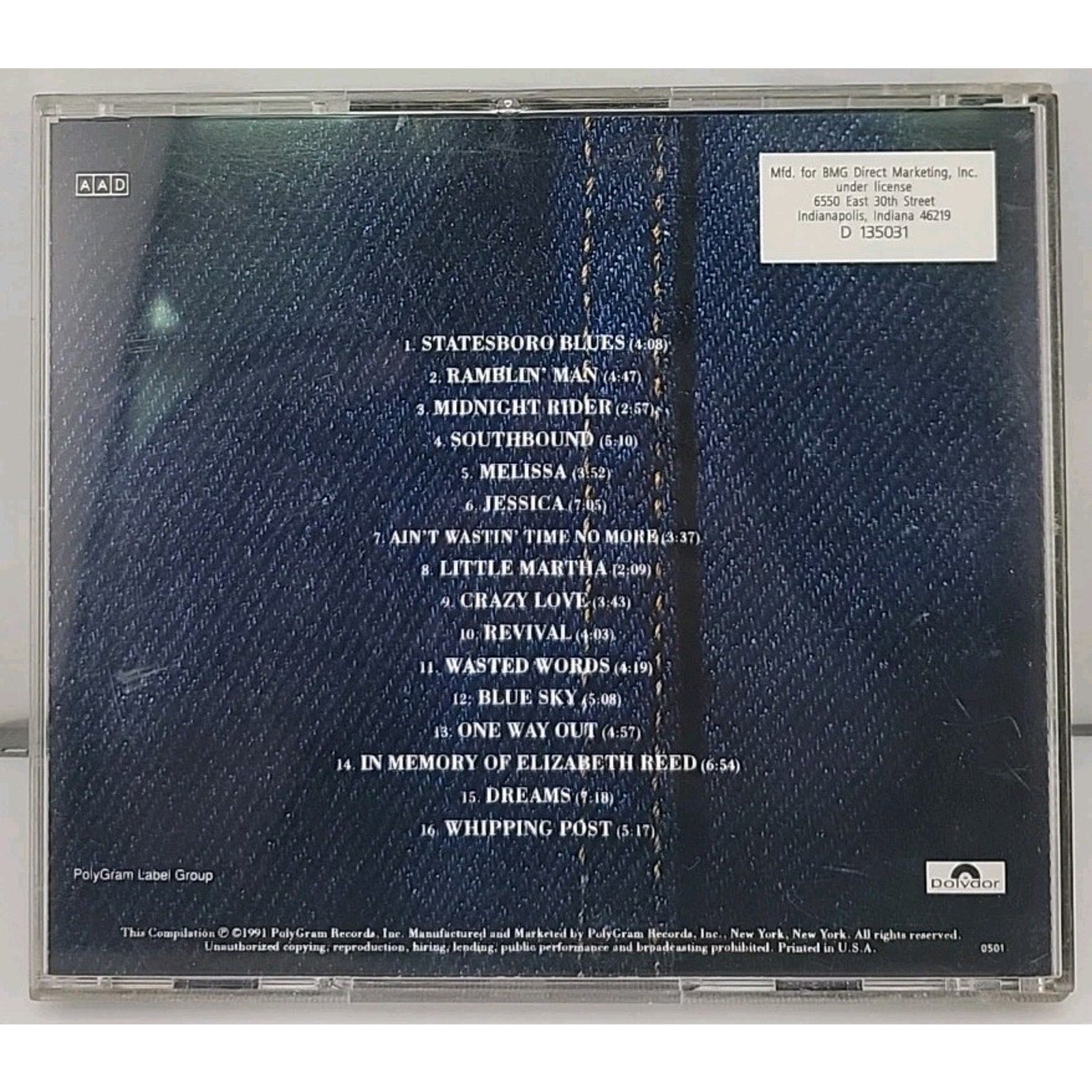 Decade of Hits 1969-79 by Allman Brothers (CD, 1991)
