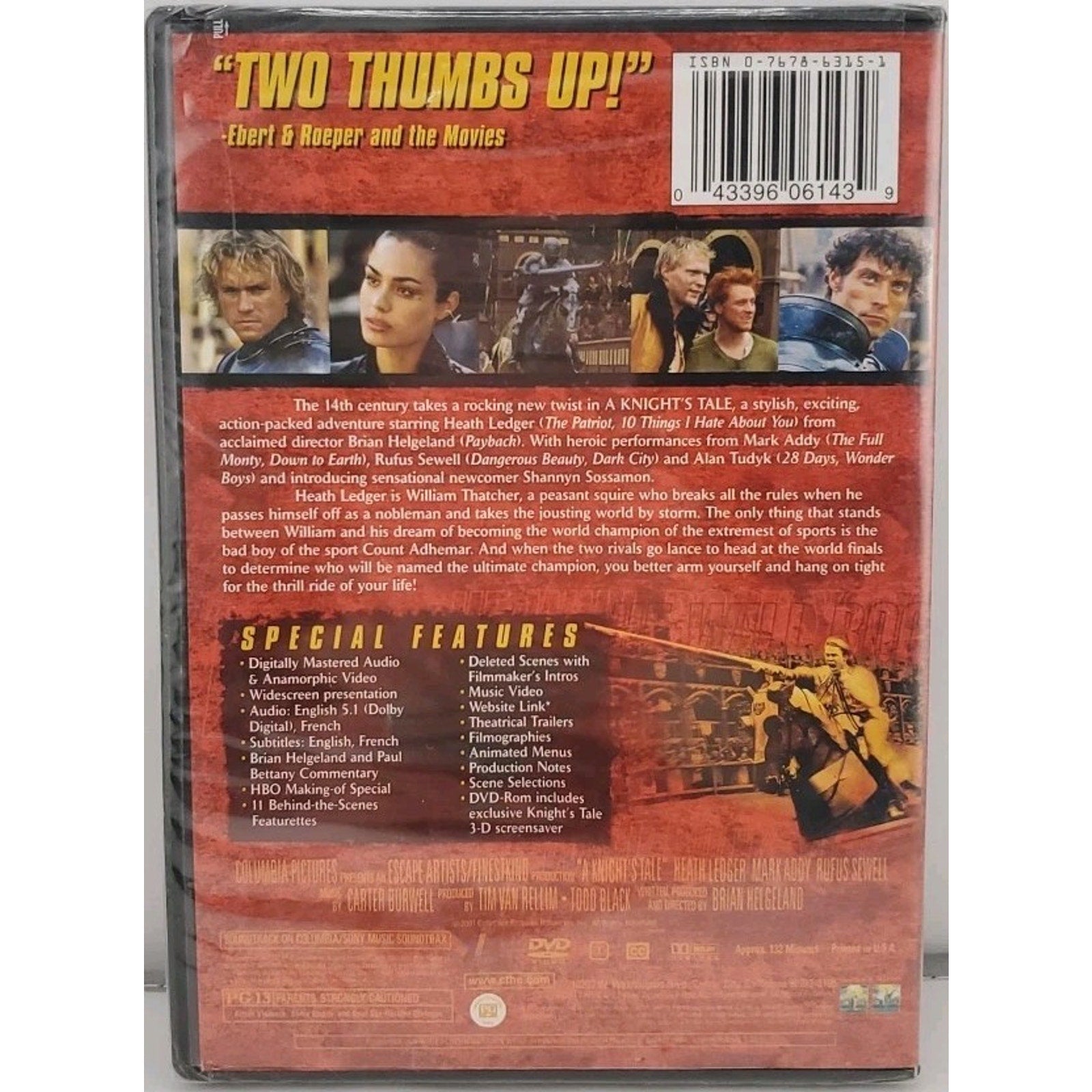 A Knight’S Tale (DVD, 2001) *Brand New*