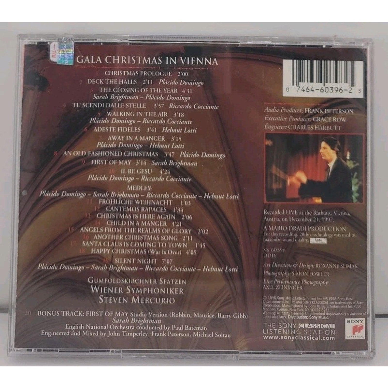 Gala Christmas in Vienna by Placido Domingo (CD, 1998)