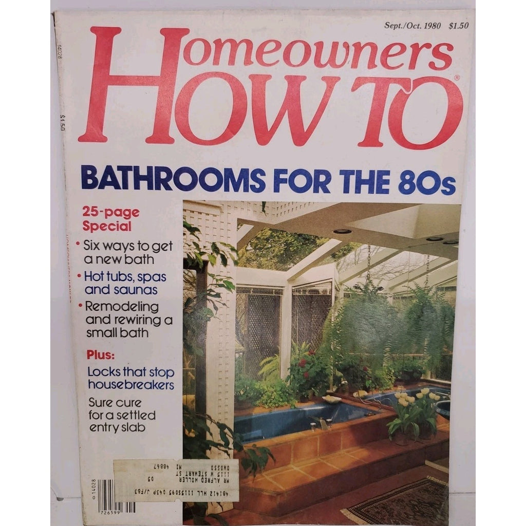 Homeowners How To September October 1980 Bathrooms For The 80s