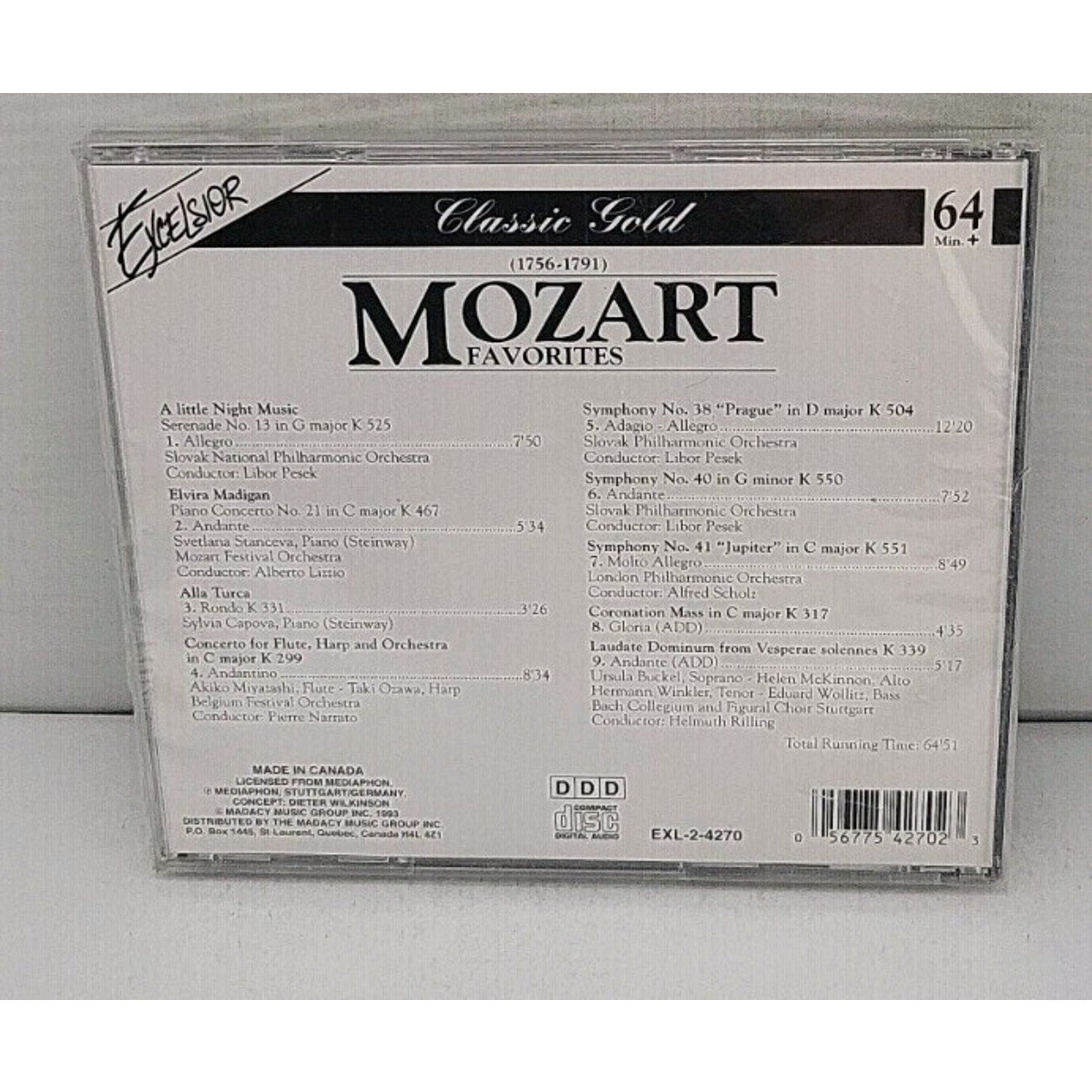 Mozart Favorites - Audio CD By Wolfgang Amadeus Mozart *Brand New*