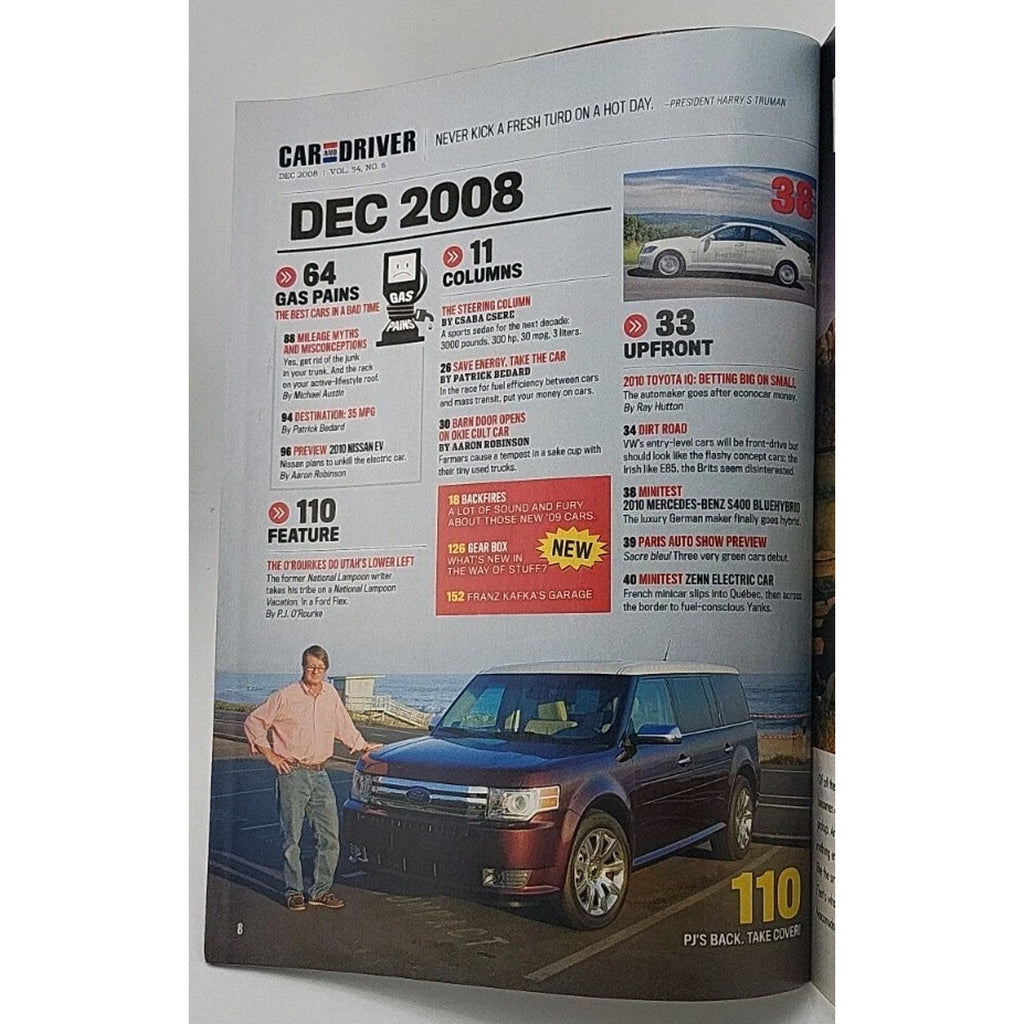 Car And Driver Magazine - December 2008 - Vol. 54 No. 6
