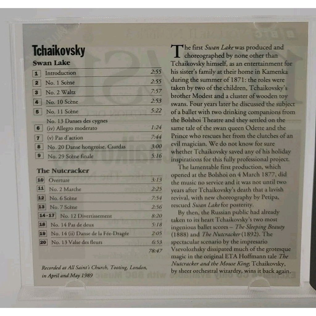 BBC Volume 2 Number 3 Tchaikovsky CD Swan Lake, The Nutcracker (CD)