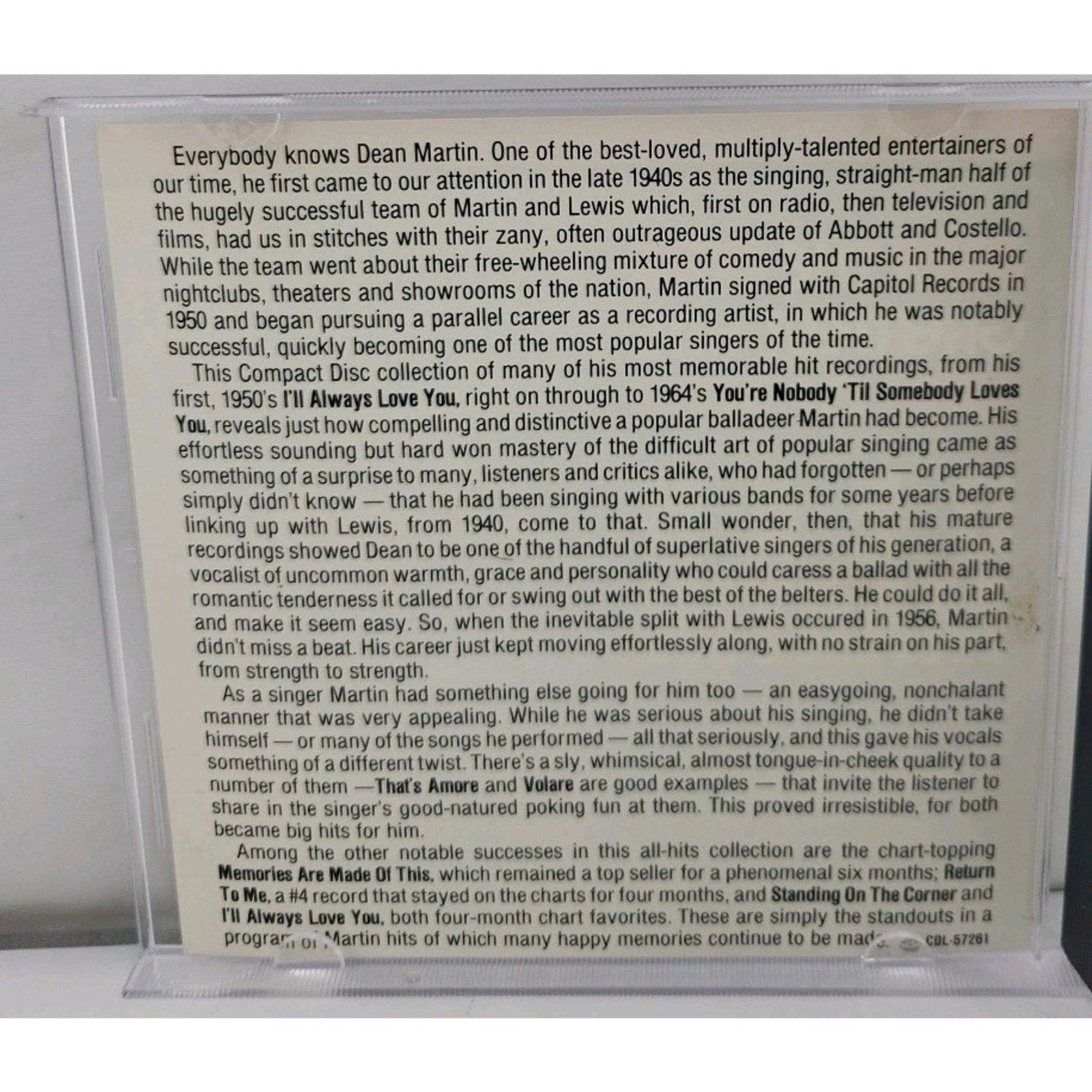 The Greatest Hits Of Dean Martin CD
