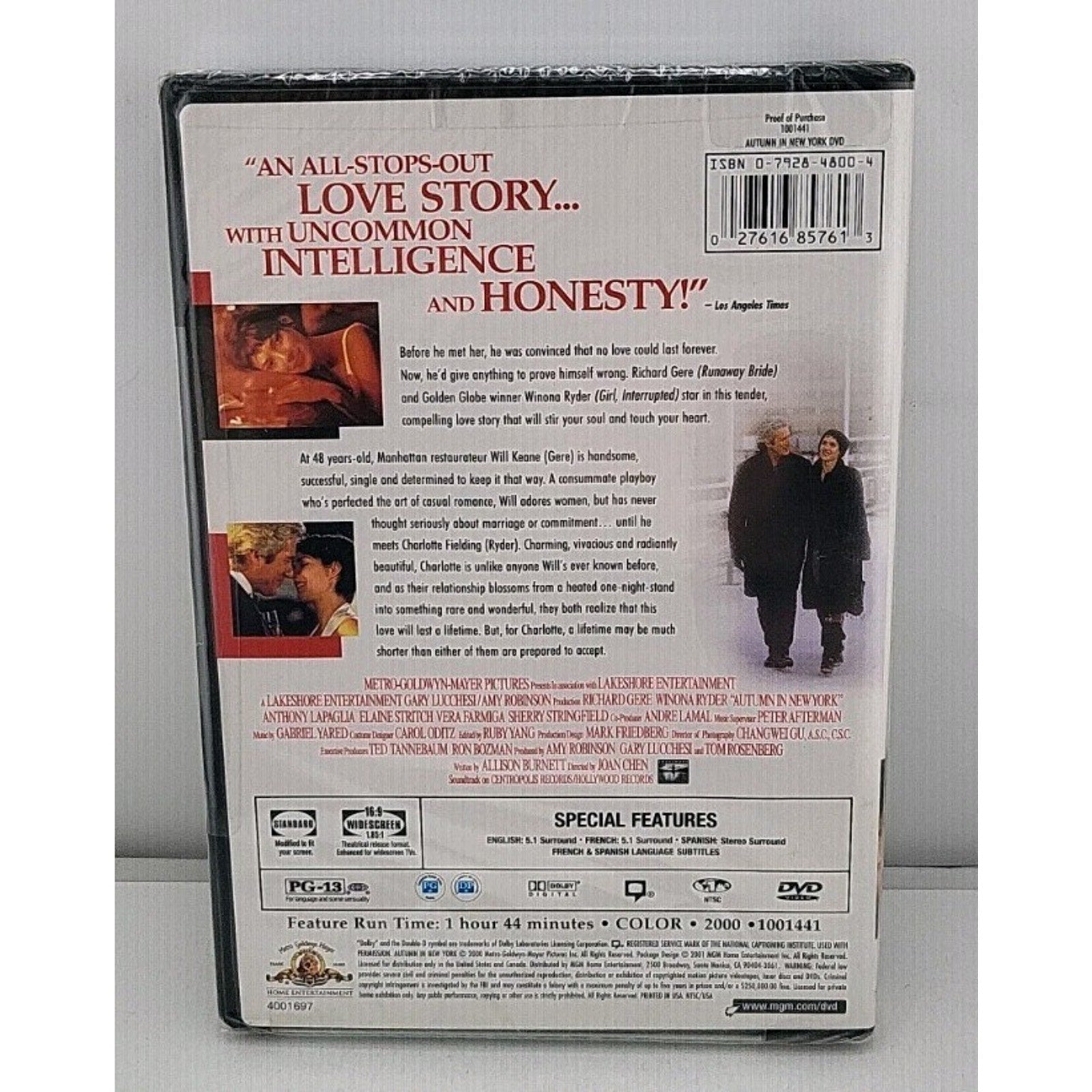 Autumn in New York (DVD, 2000)