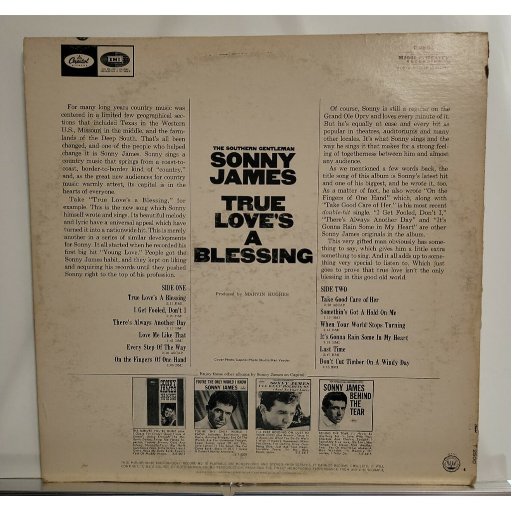 The Southern Gentleman Sonny James – True Love's A Blessing (Vinyl)