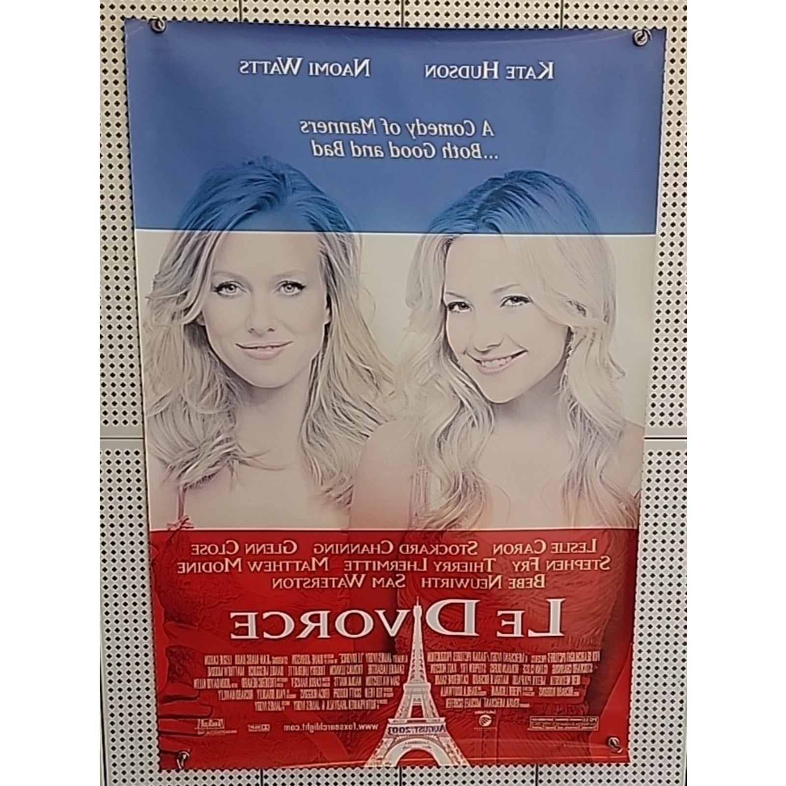 Le Divorce Original 27 X 40 Theatrical Movie Poster Kate hudson Naomi Watts