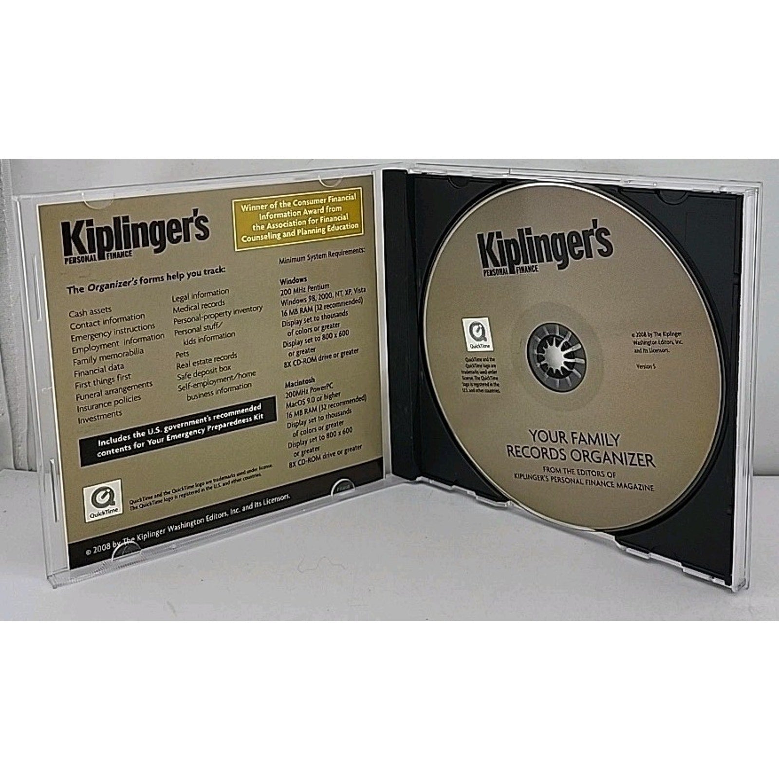 Your Family Records Organizer Kiplinger's Personal Finance (CD, 2004)