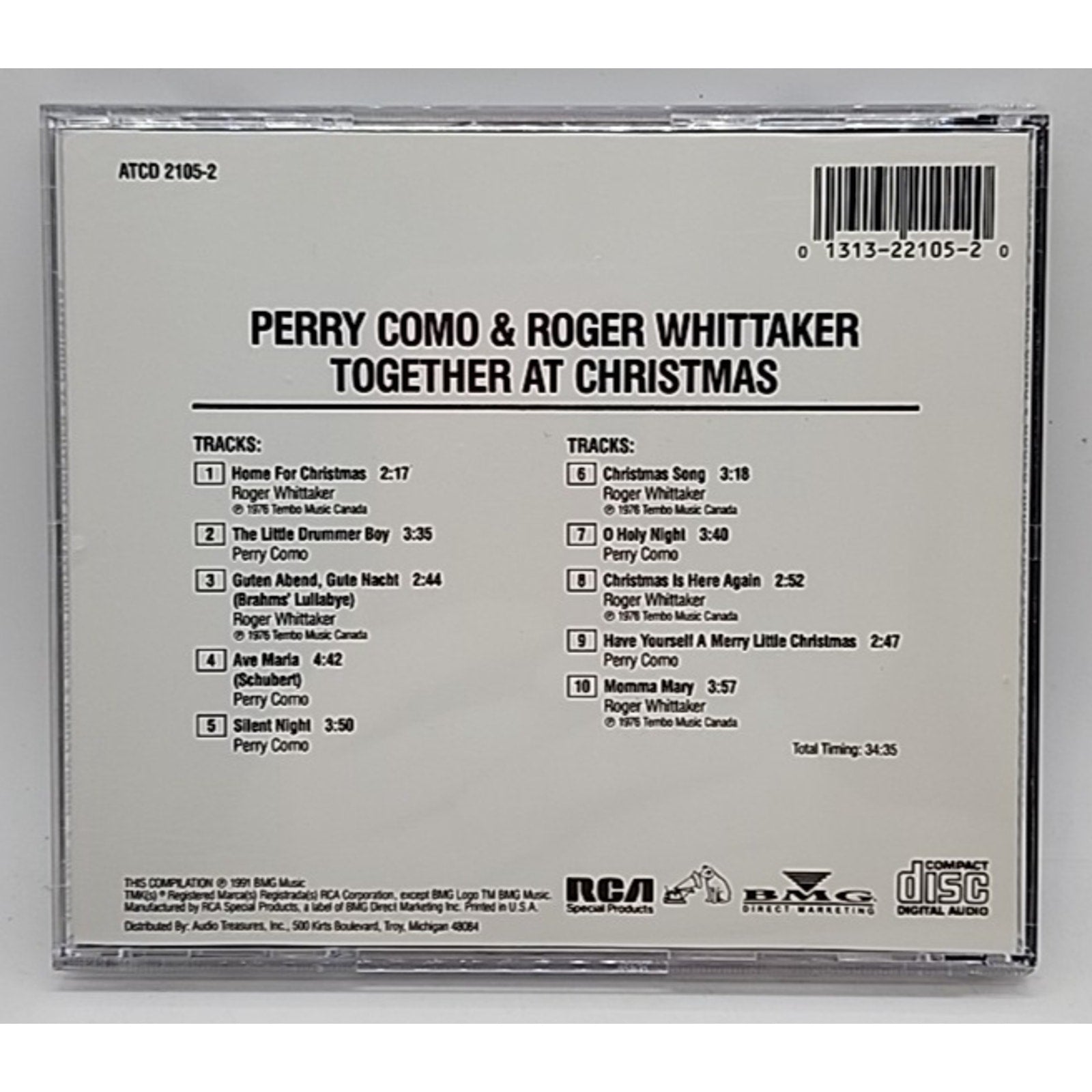 Together At Christmas Perry Como / Roger Whittaker (CD)
