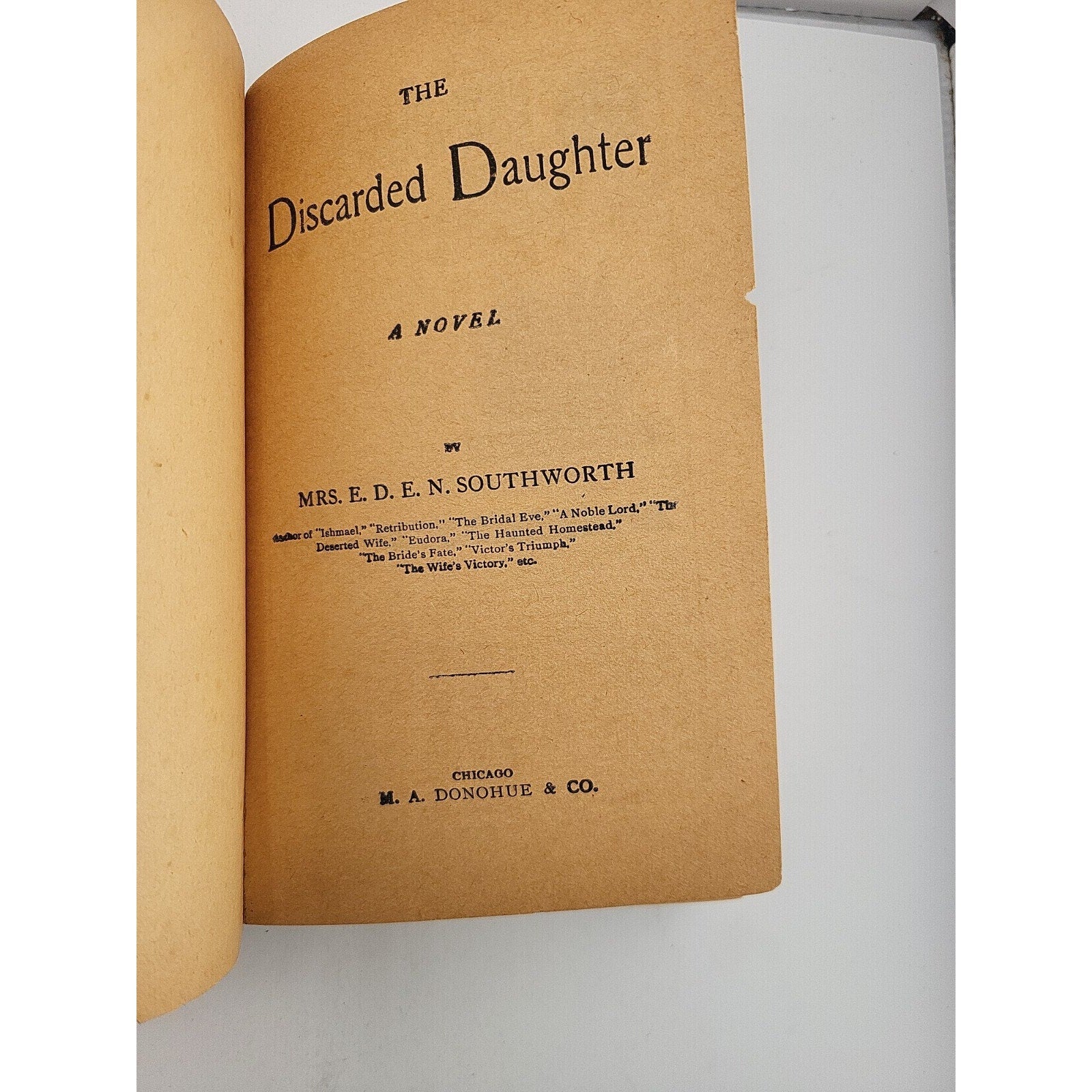 Discarded Daughter Eden Southworth *Missing Dust Jacket*