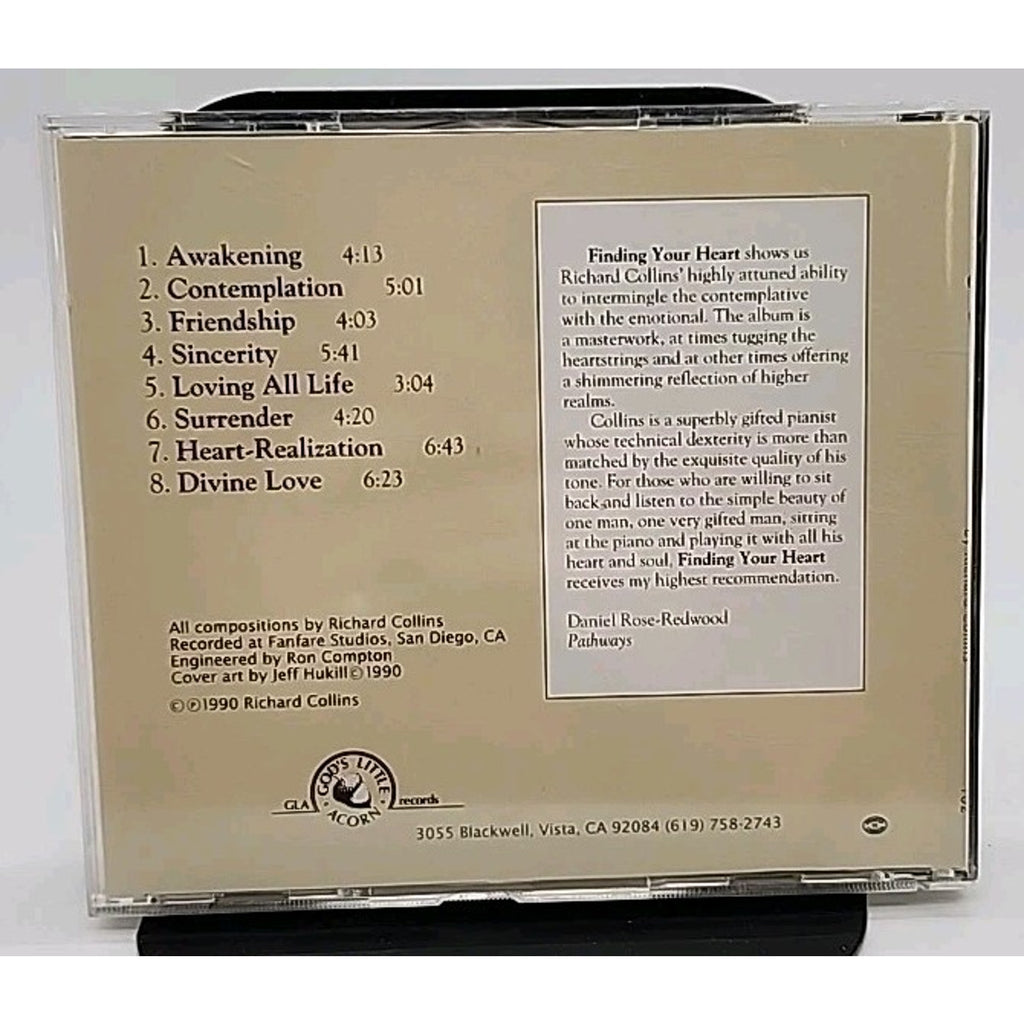 Richard Collins Finding Your Heart Piano CD Spiritual Divine Love 1996