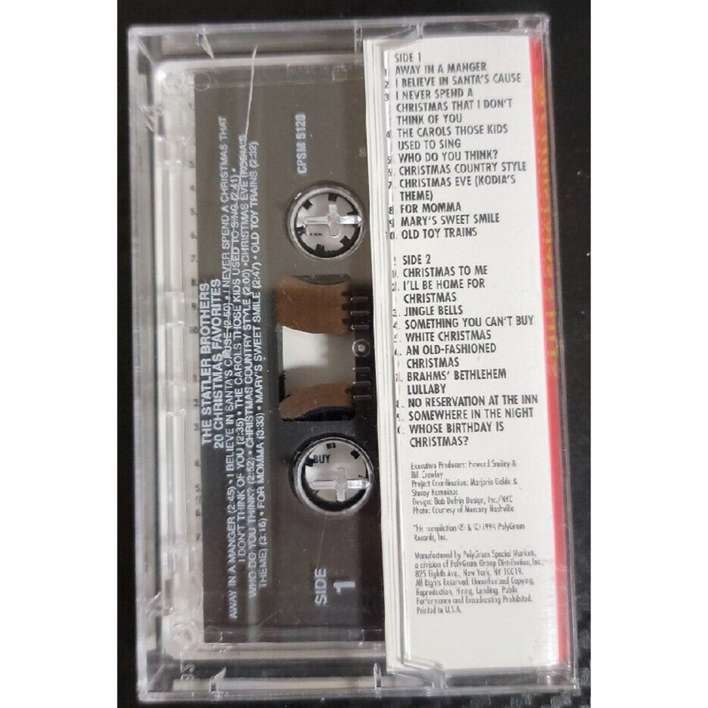 The Statler Brothers 20 Christmas Favorites CASSETTE TAPE (1994, PolyGram)