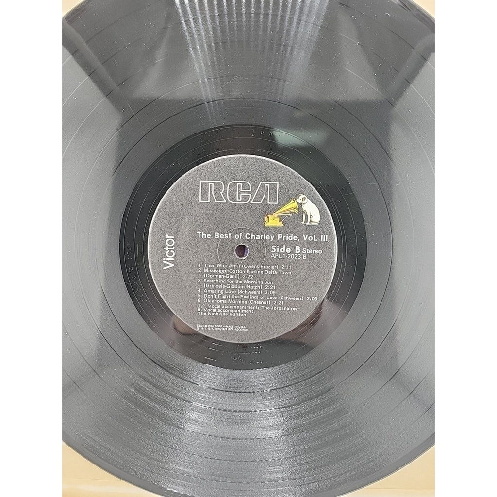 Charley Pride The Best of Charley Price Vole III 3 Record Album Vinyl LP