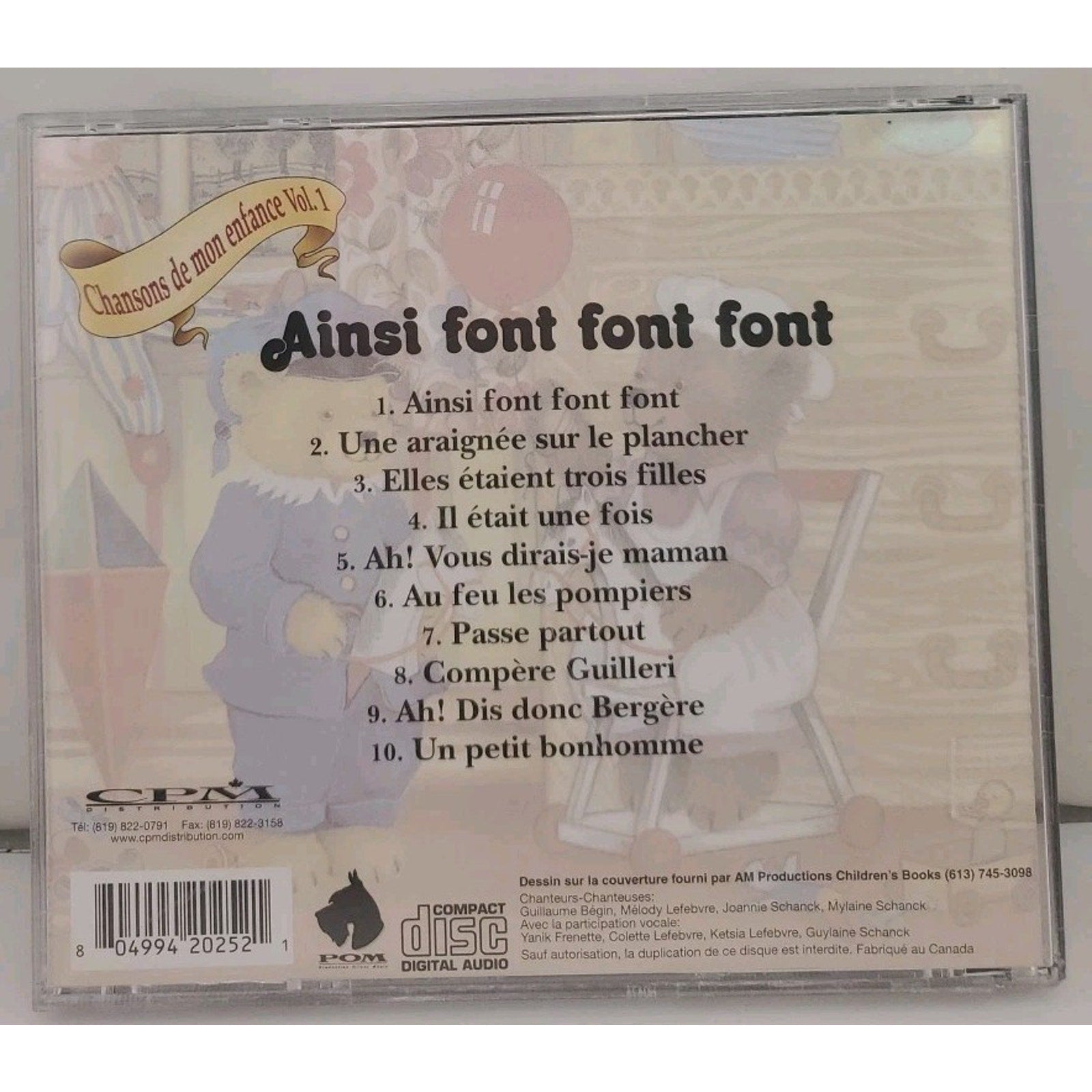 Ainsi Font, Font, Font CD Chansons De Mon Enfance Vol.1
