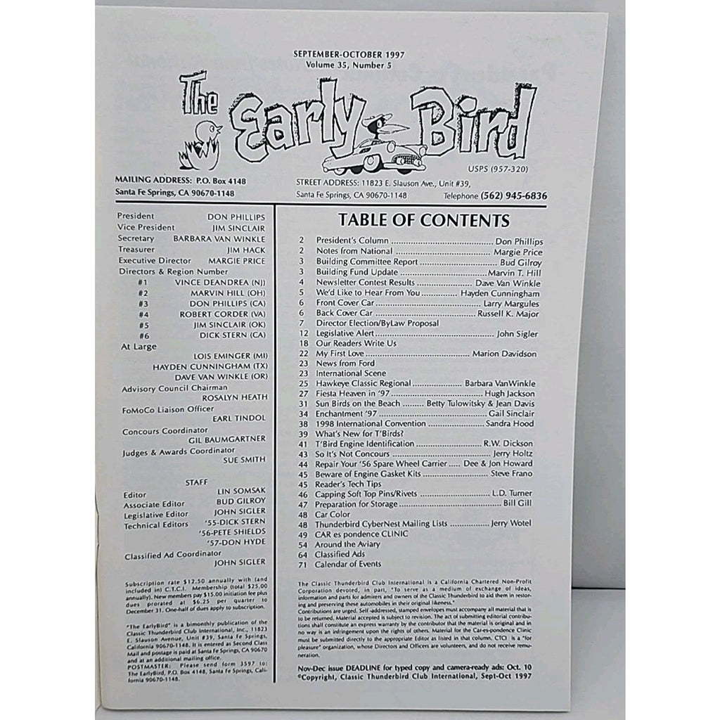 Early Bird September- October 1997