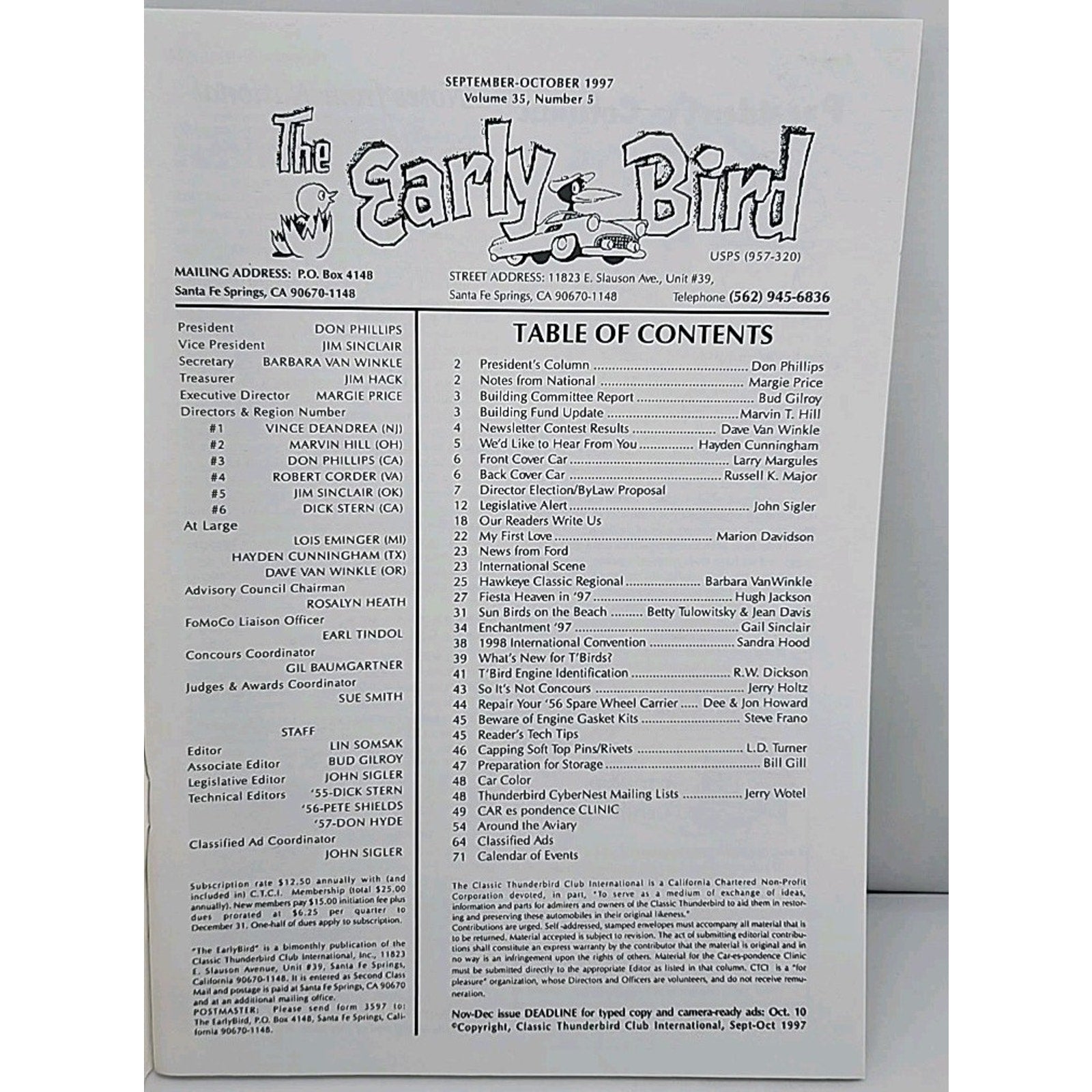 Early Bird September- October 1997