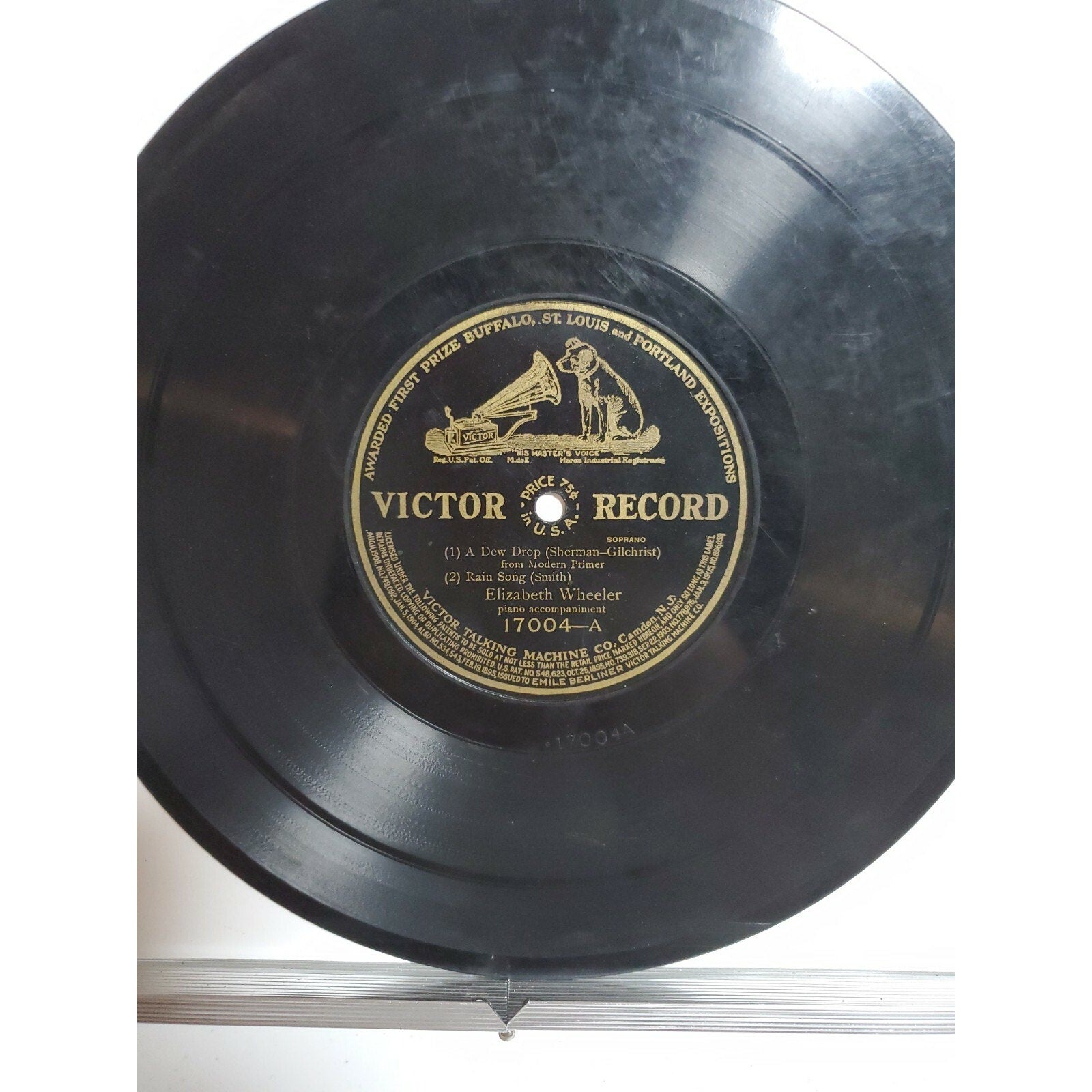 Elizabeth Wheeler - A Dew Drop/Rain Song/Mother Goose No. 1 - Victor - 17004