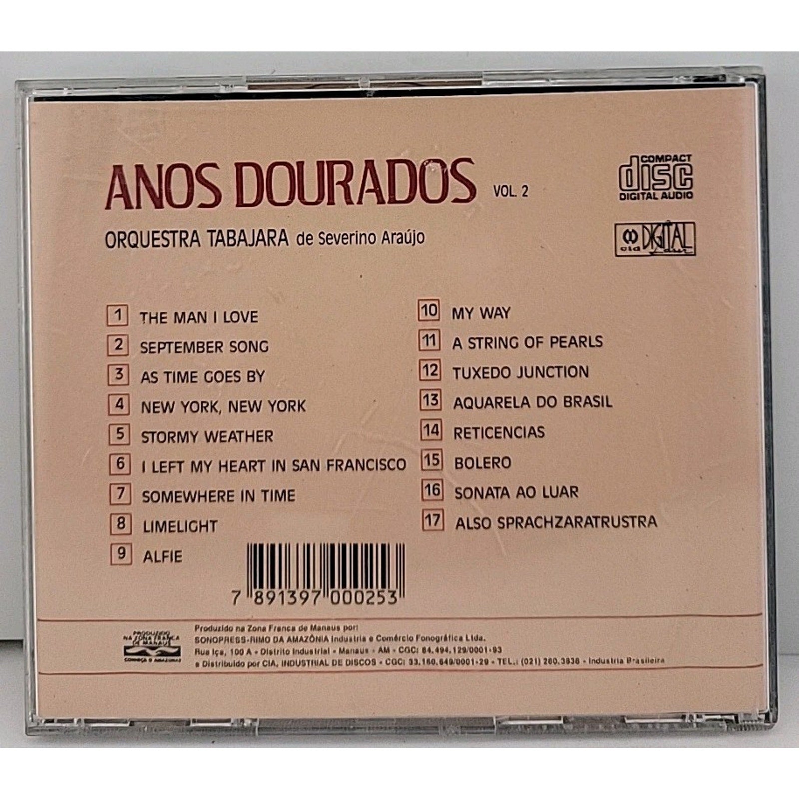 Anos Dourados, Vol. 2 by Orquestra Tabajara (CD, Sep-1998, Cid)