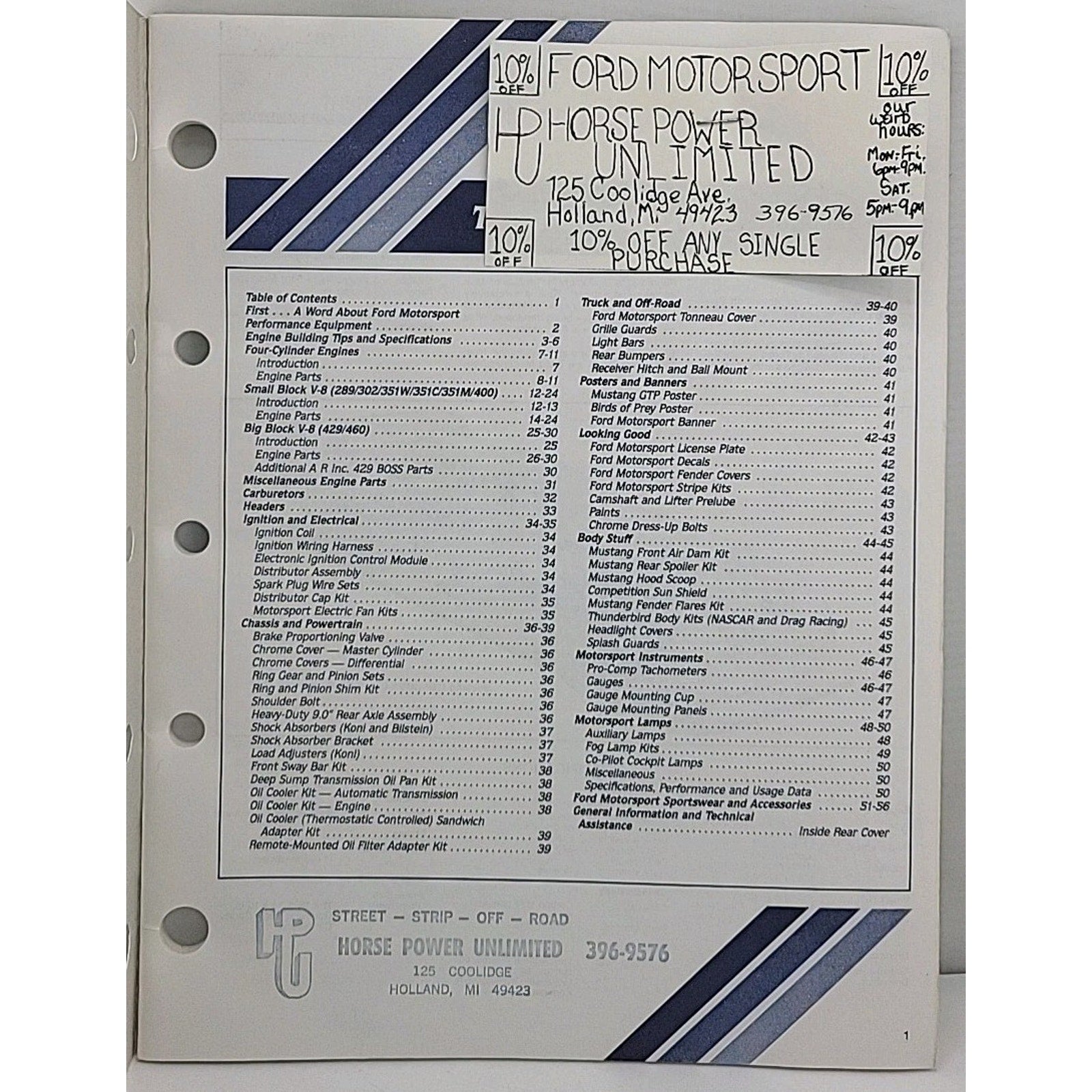 Motorsport Performance Equipment 1984 Catalog