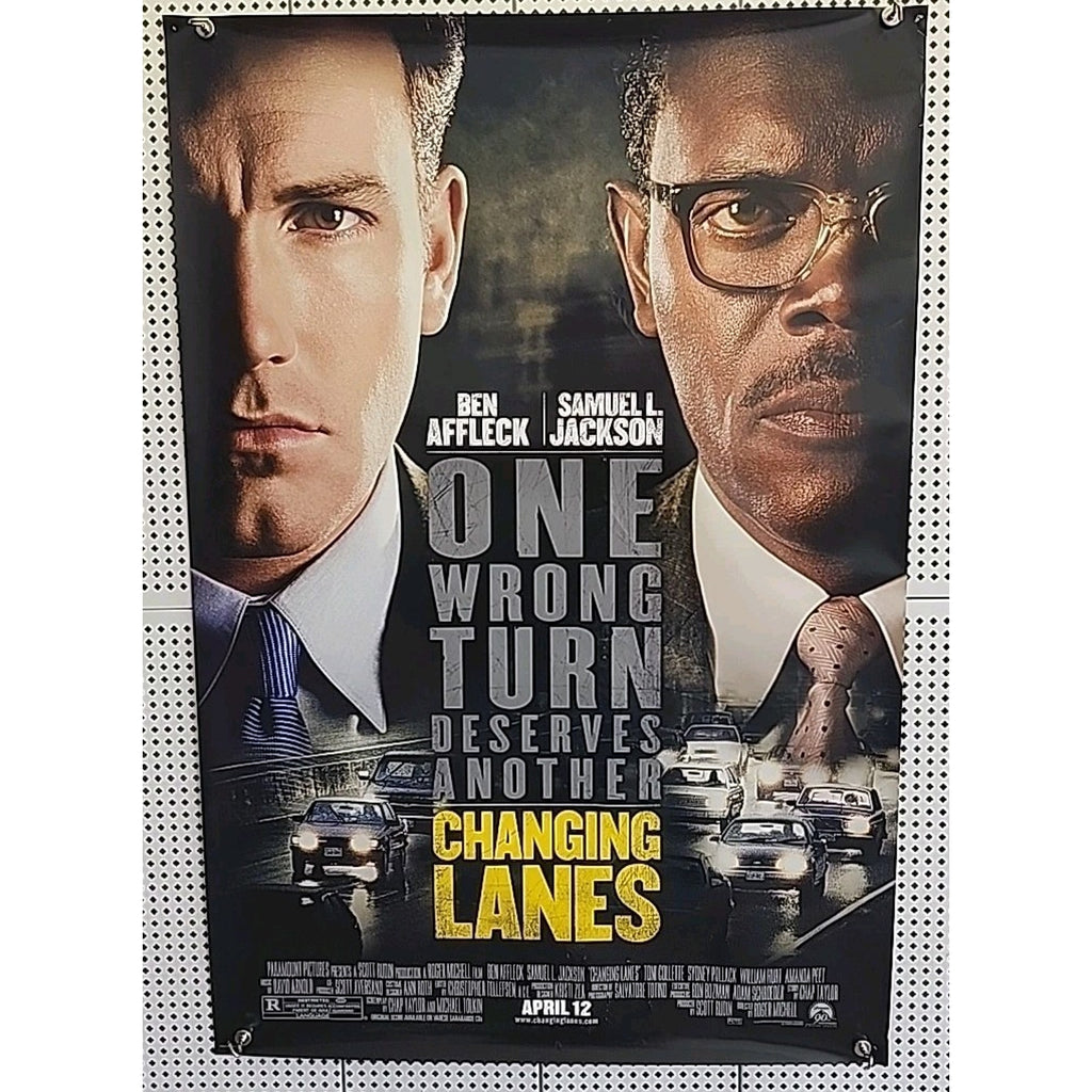 Changing Lanes 27x40 Original Double Sided One Sheet Movie Poster