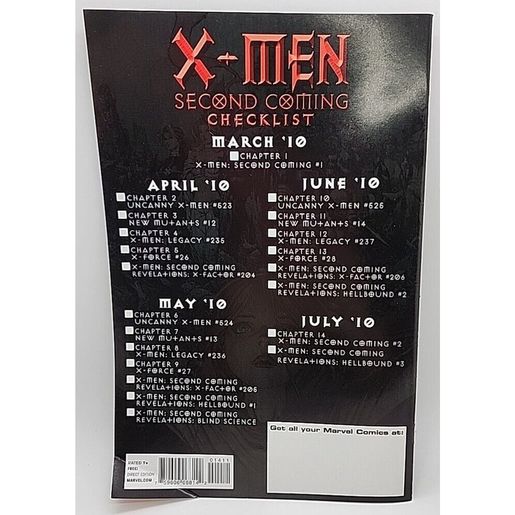 X-Men Second Coming Prepare #1 Comic Marvel 2010