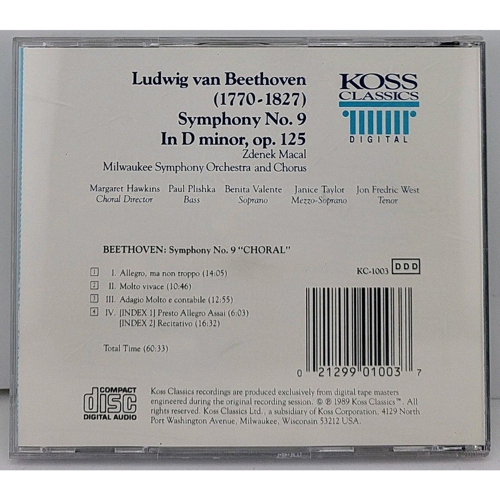Sym 9 Choral by Ludwig van Beethoven (CD, 2006)