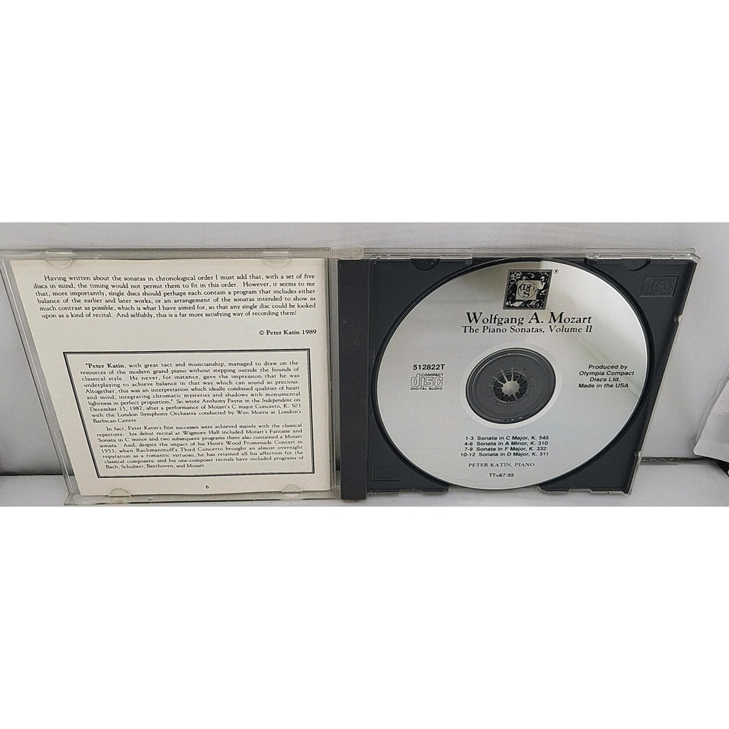 Wolfgang A. Mozart - The Piano Sonatas Volume II - Peter Katin, Piano CD