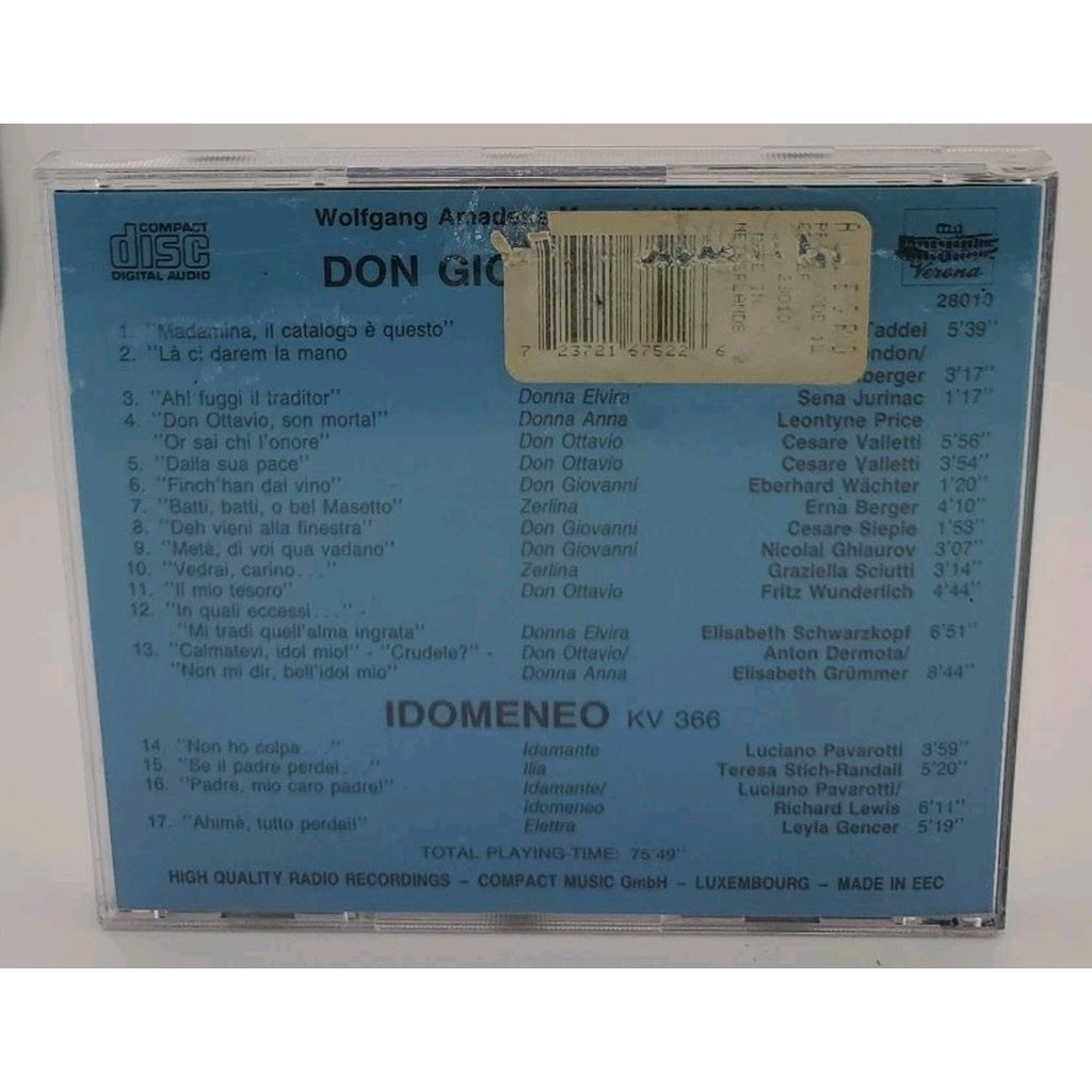 Mozart Don Giovanni Idomeneo (CD)