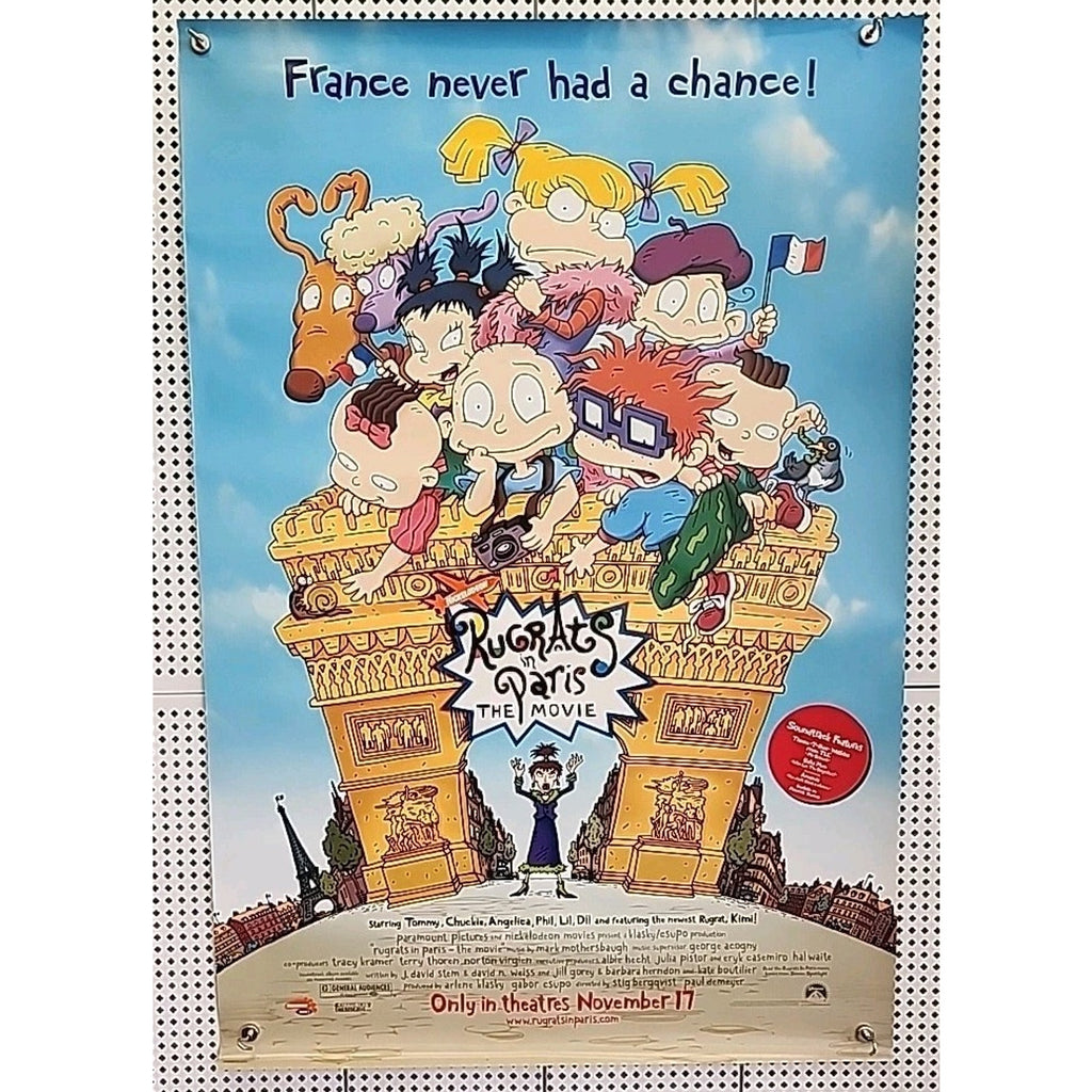 2000 Rugrats in Paris The Movie Double Sided 27" x 41" Theatrical Movie Poster