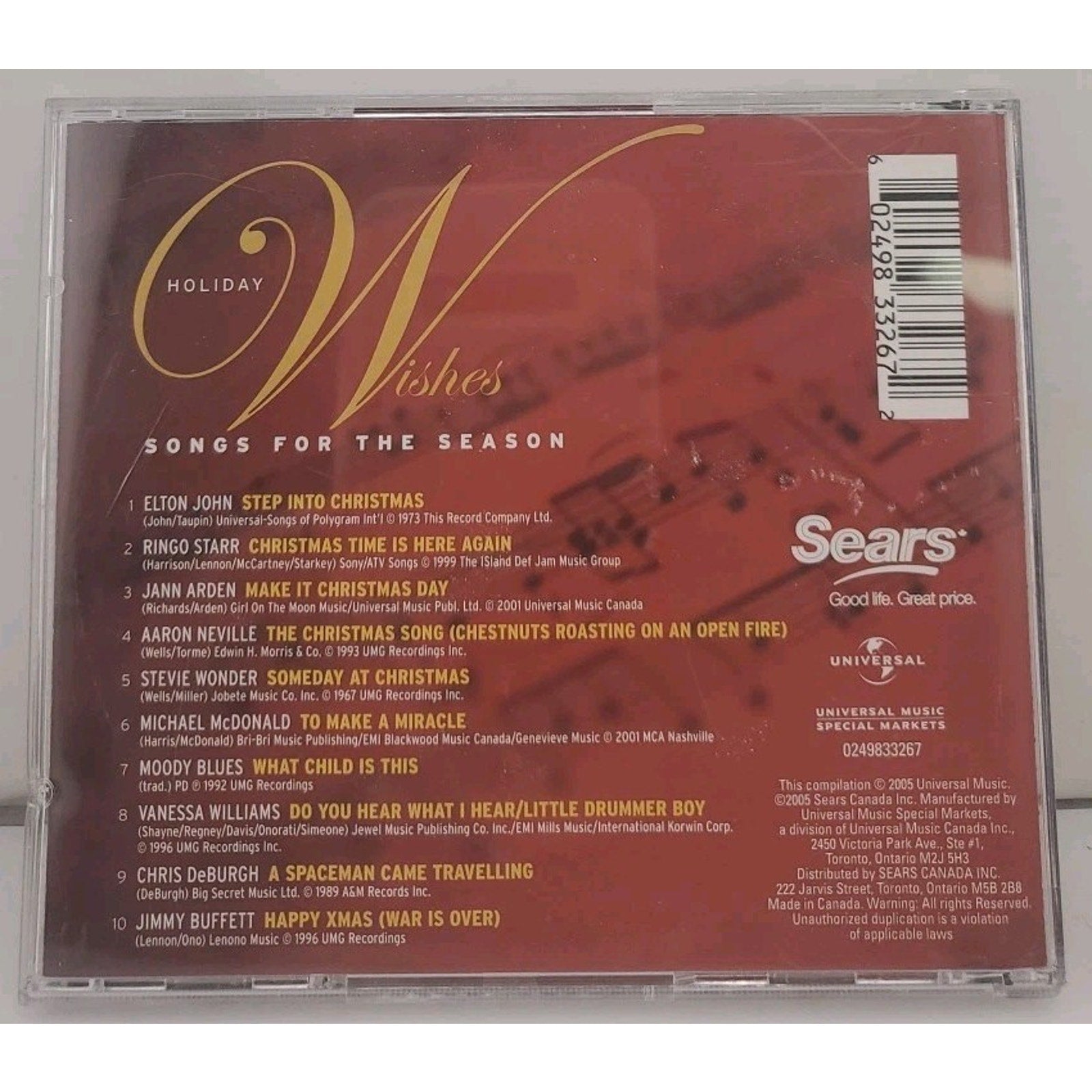 Holiday Wishes- Song For The Season (CD 2005)