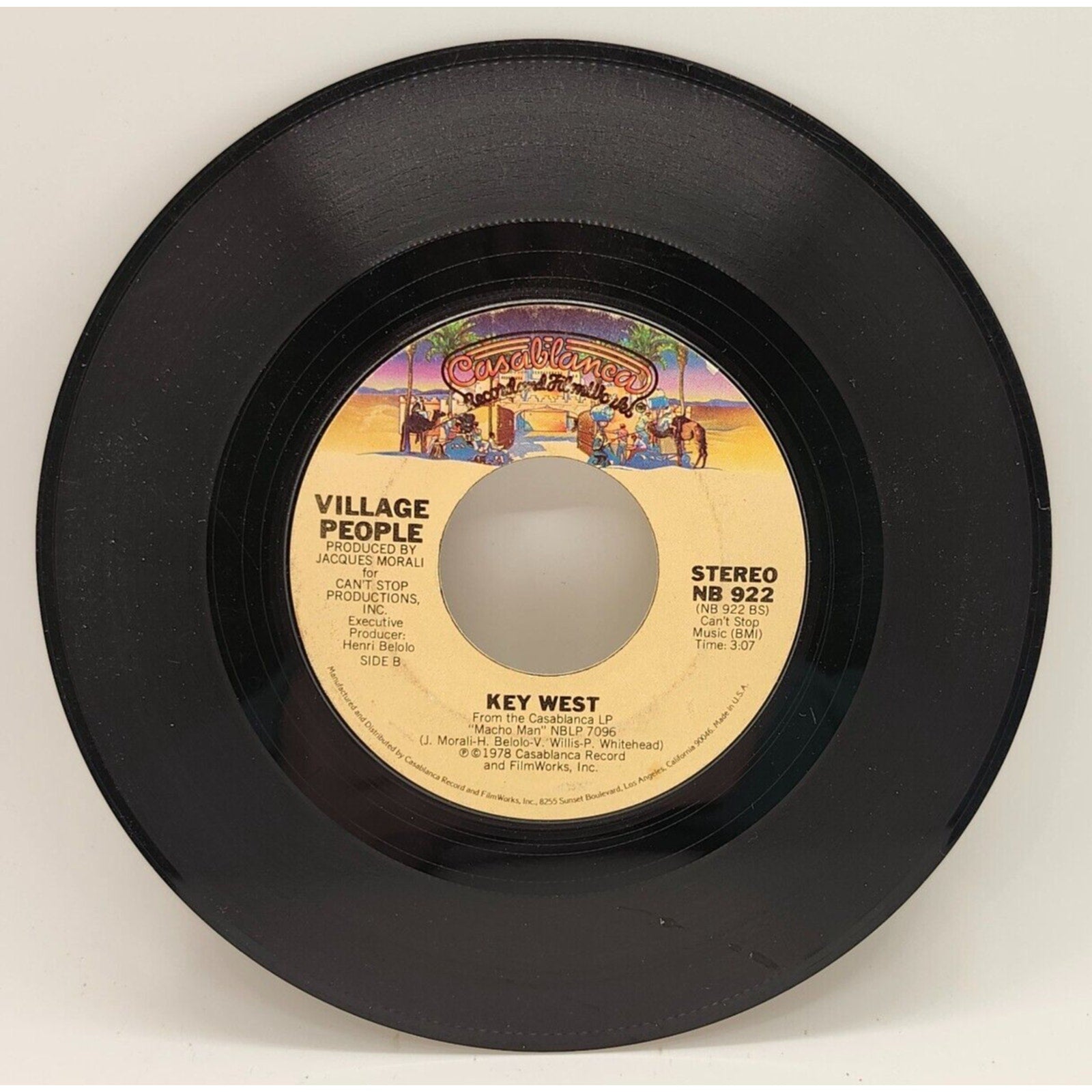 Macho Man / Key West By Village People (Record) - NB 922