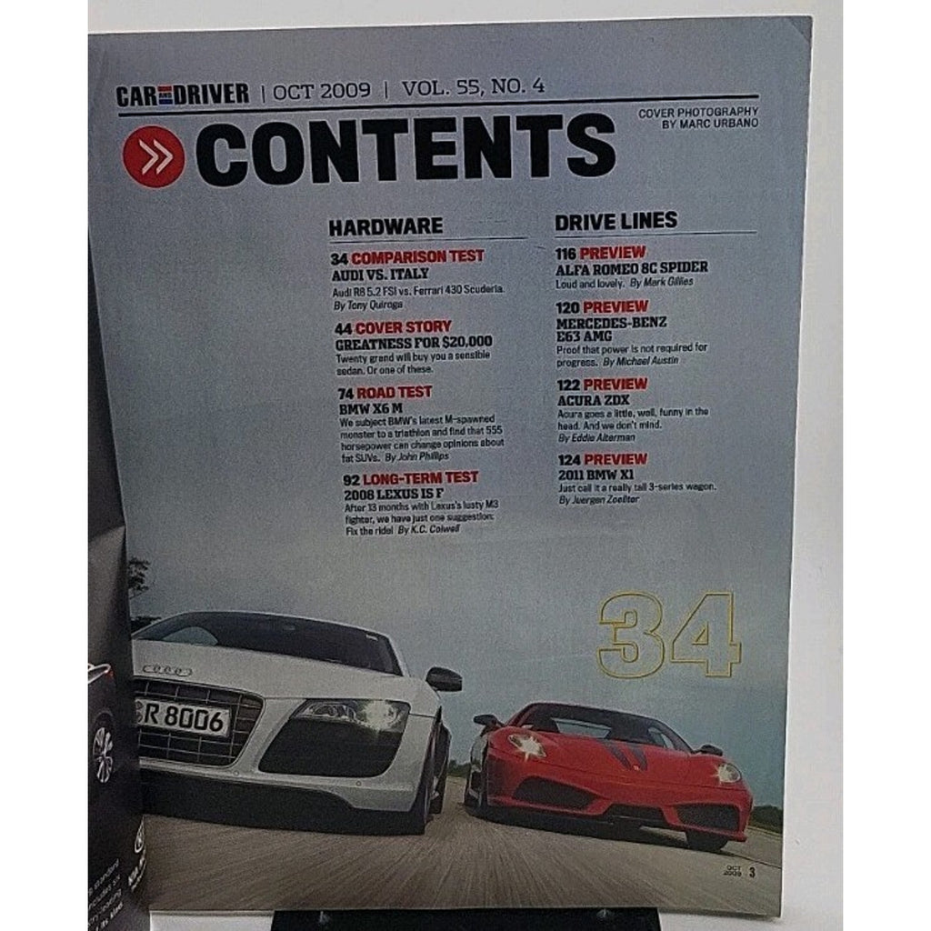 Car And Driver Magazine - October 2009 - Vol. 55 No. 4